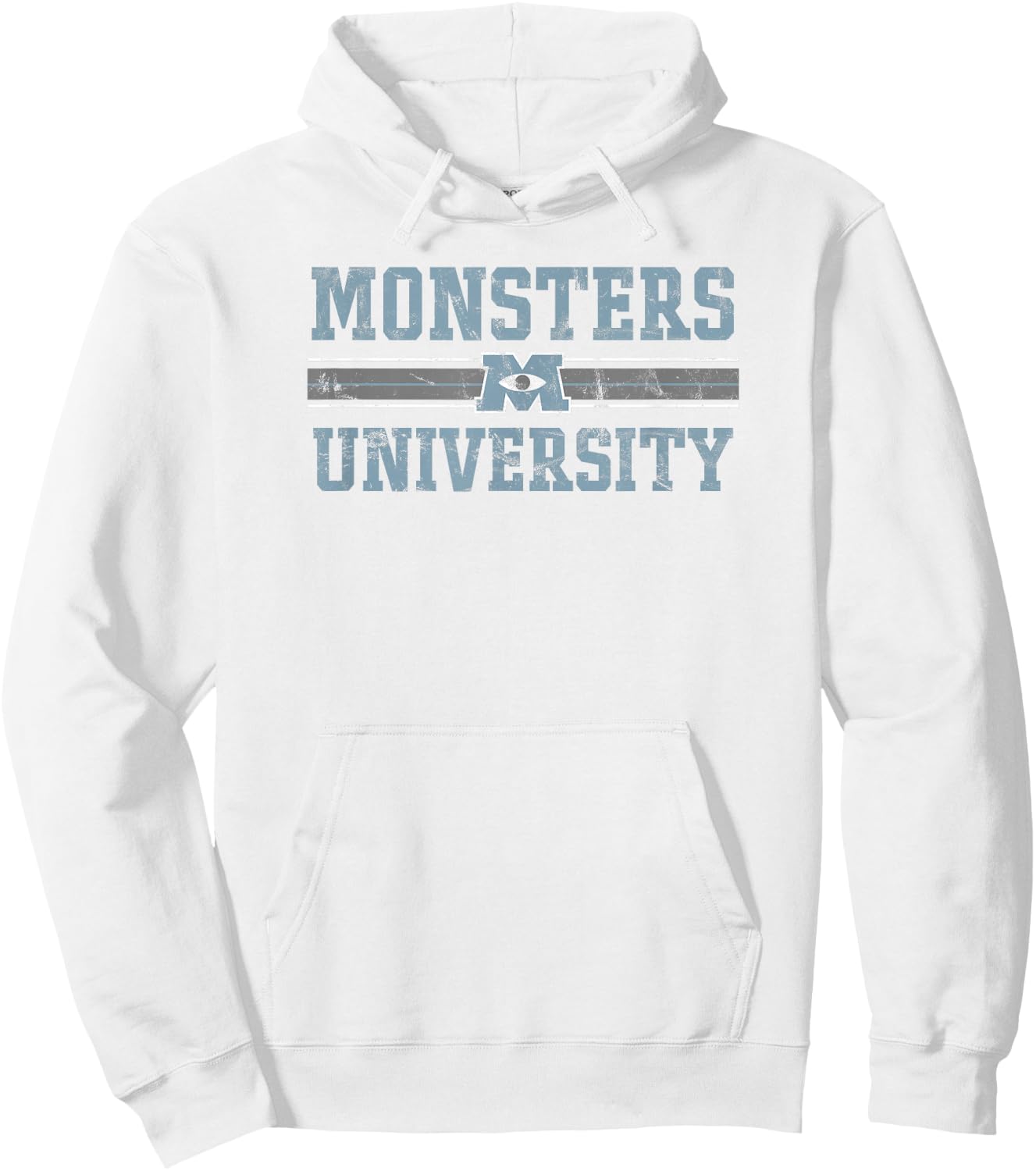 Disney Pixar Monsters University Simple Boarder Collegiate Hoodie - Hoodie | White