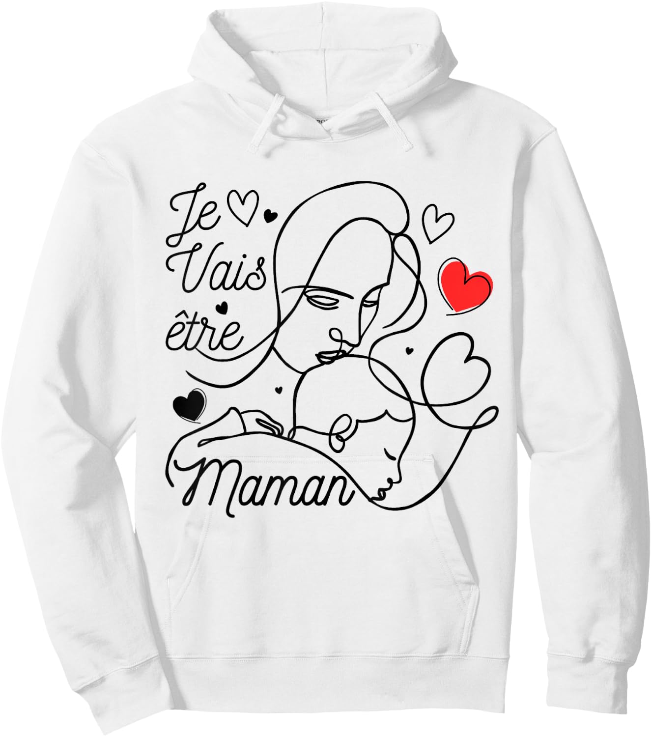 Pregnant woman Future Mom 2025 announcement pregnancy original , white, S Hoodie - Hoodie | White