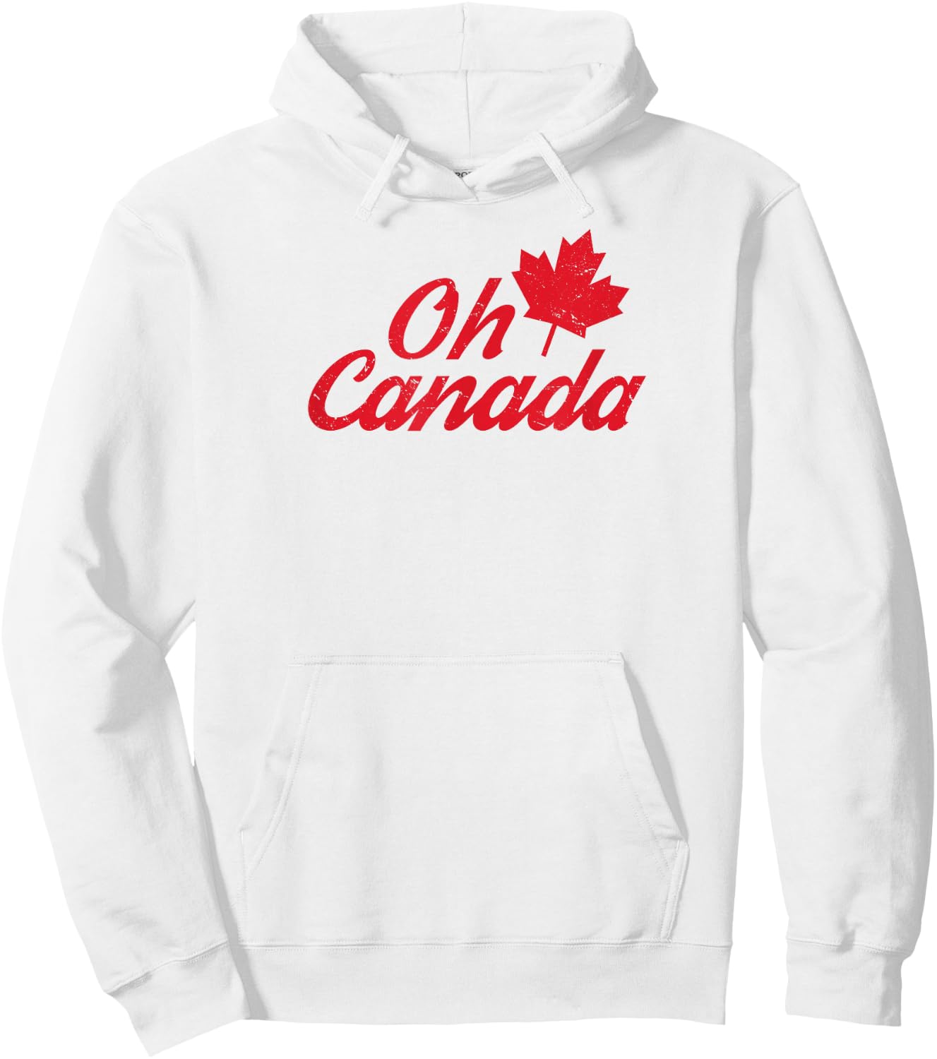 Oh Canada Happy Canada Day Cute Maple Leaf Independence Day Hoodie - Hoodie | White