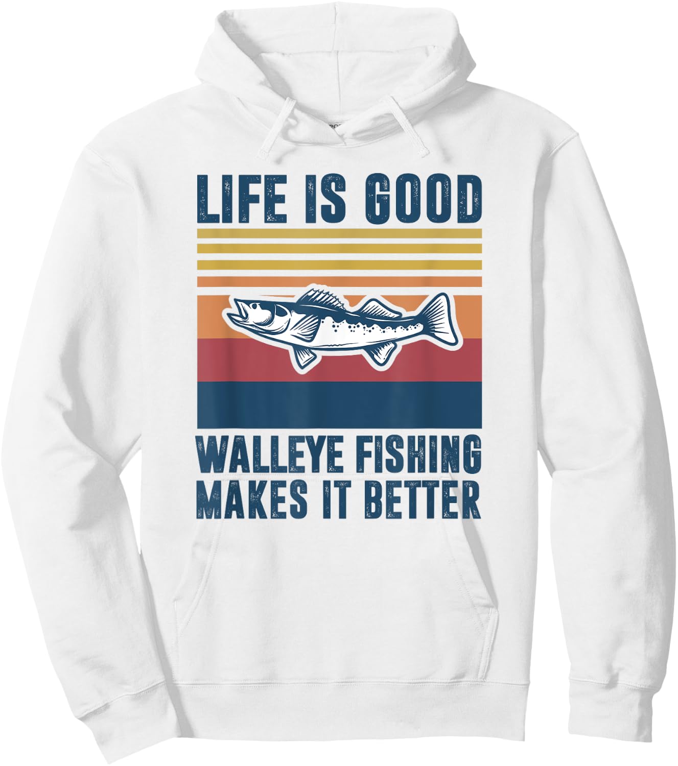 Walleye Fishing Gifts Men Women Kids Freshwater Fish Walleye Hoodie - Hoodie | White