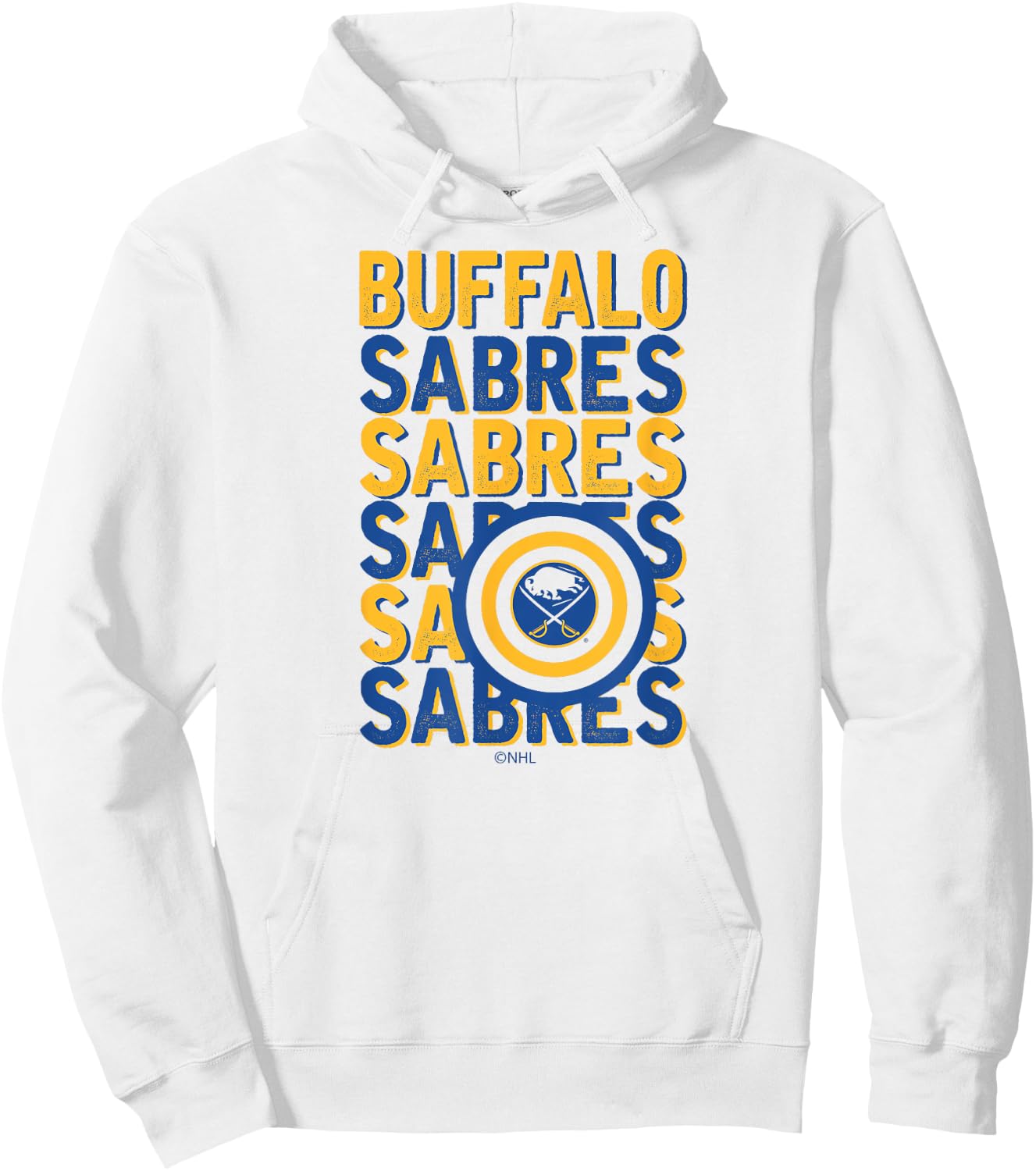 Buffalo Sabres Repeat White Officially Licensed Hoodie - Hoodie | White