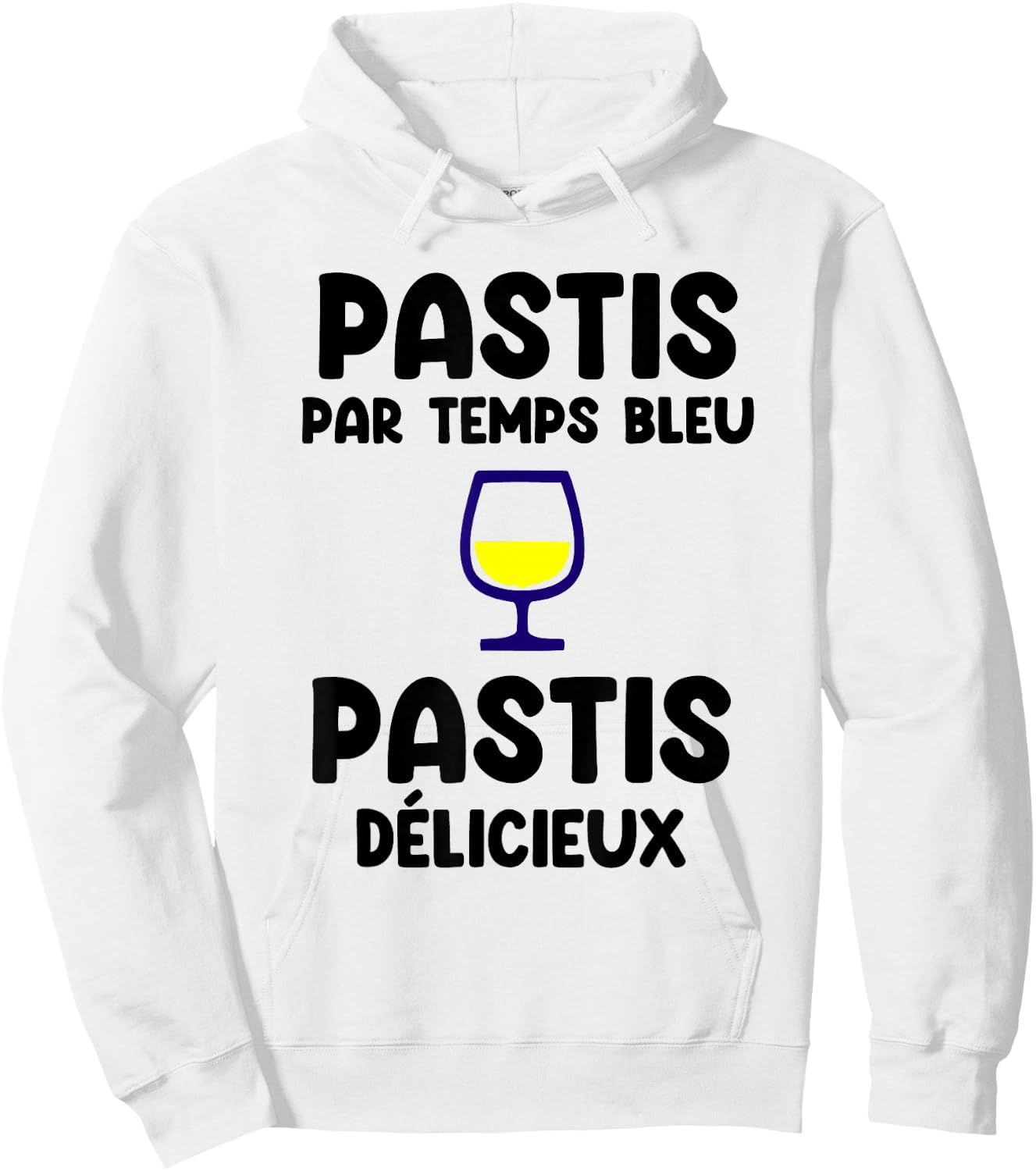 Pastis par Temps Bleu Pastis délicieux apéro Hoodie - Hoodie | White