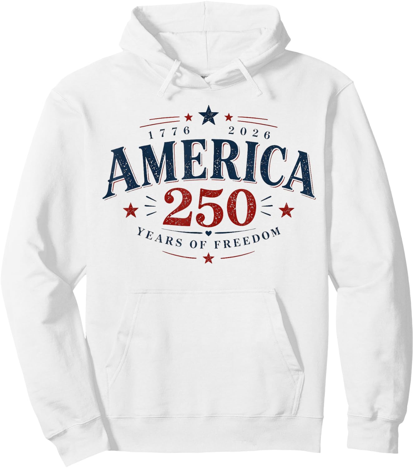 America USA 250th, 250 Years of Freedom Hoodie - Hoodie | White