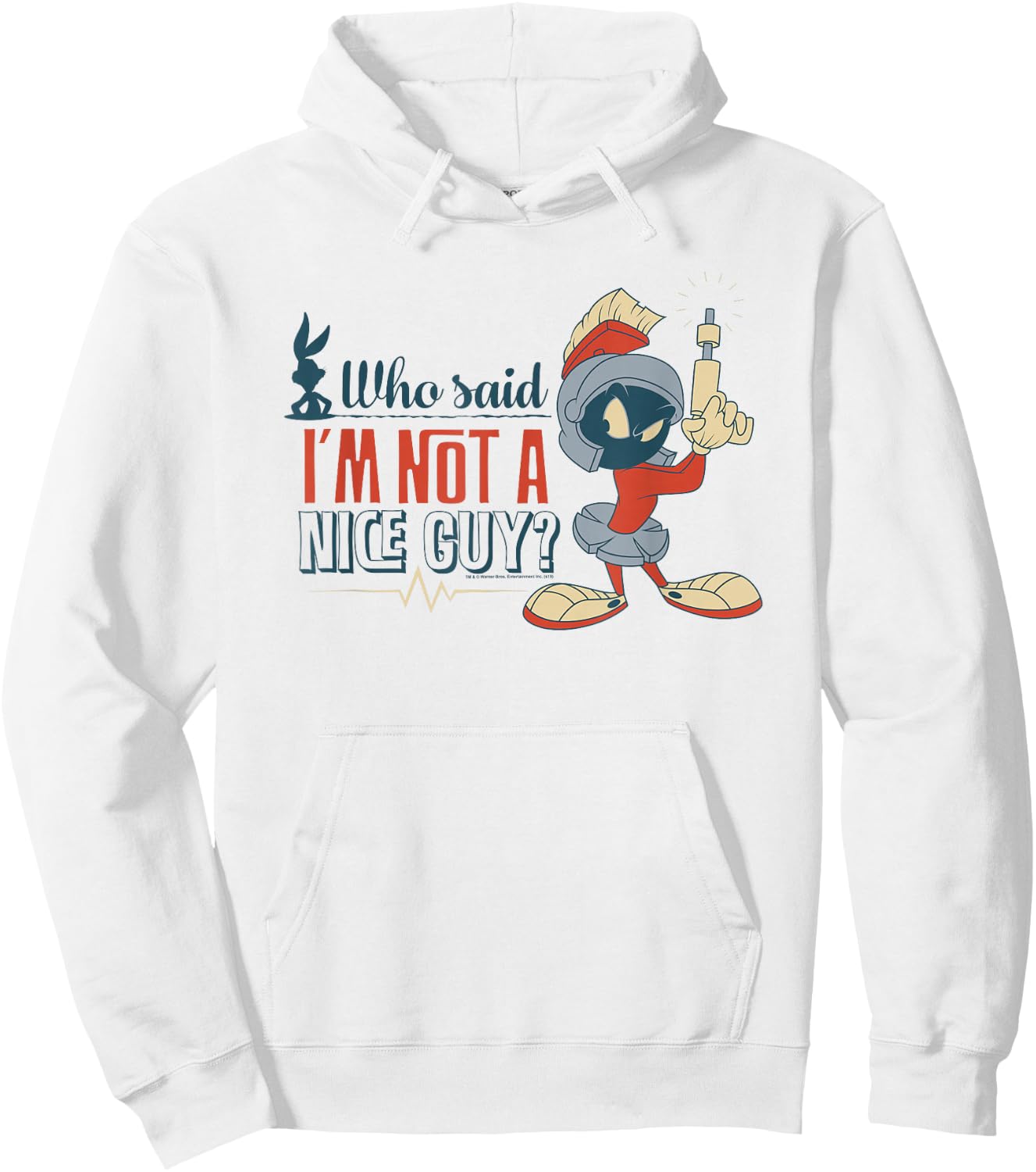 Looney Tunes Marvin the Martian Not a Nice Guy Hoodie - Hoodie | White