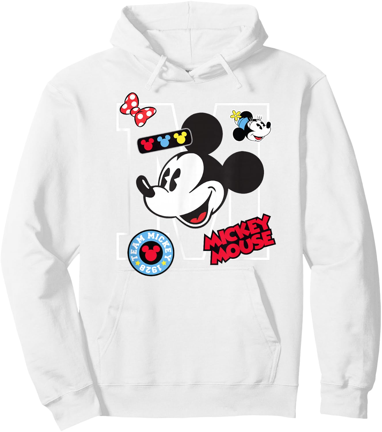 Disney Mickey Mouse Big M Hoodie - Hoodie | White