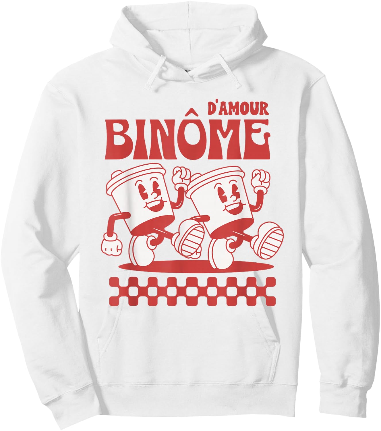 Binôme d'amour Gift Binomial Work Humor Colleague , white, S Hoodie - Hoodie | White
