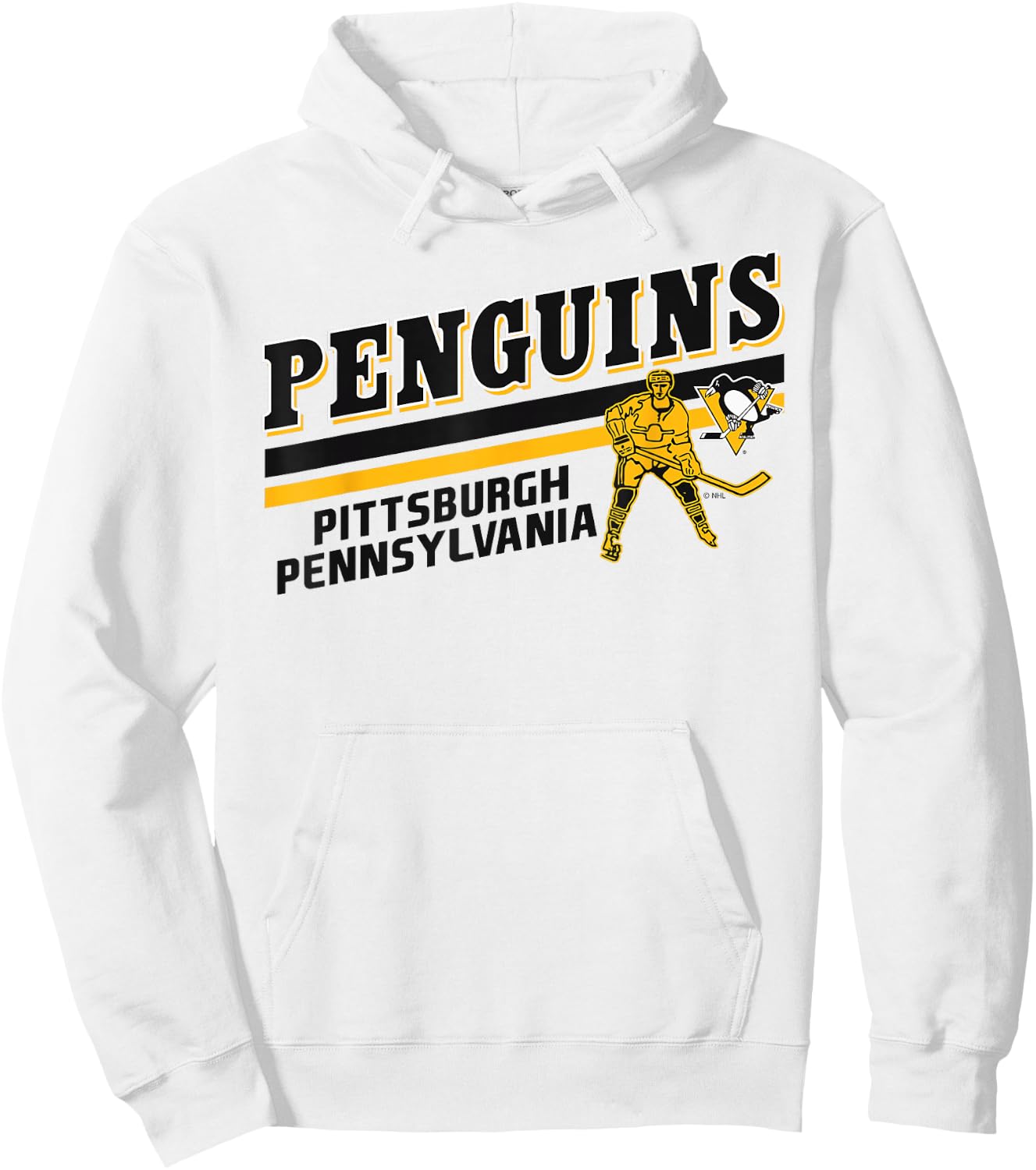 Pittsburgh Penguins Player Gray Officially Licensed Hoodie - Hoodie | White