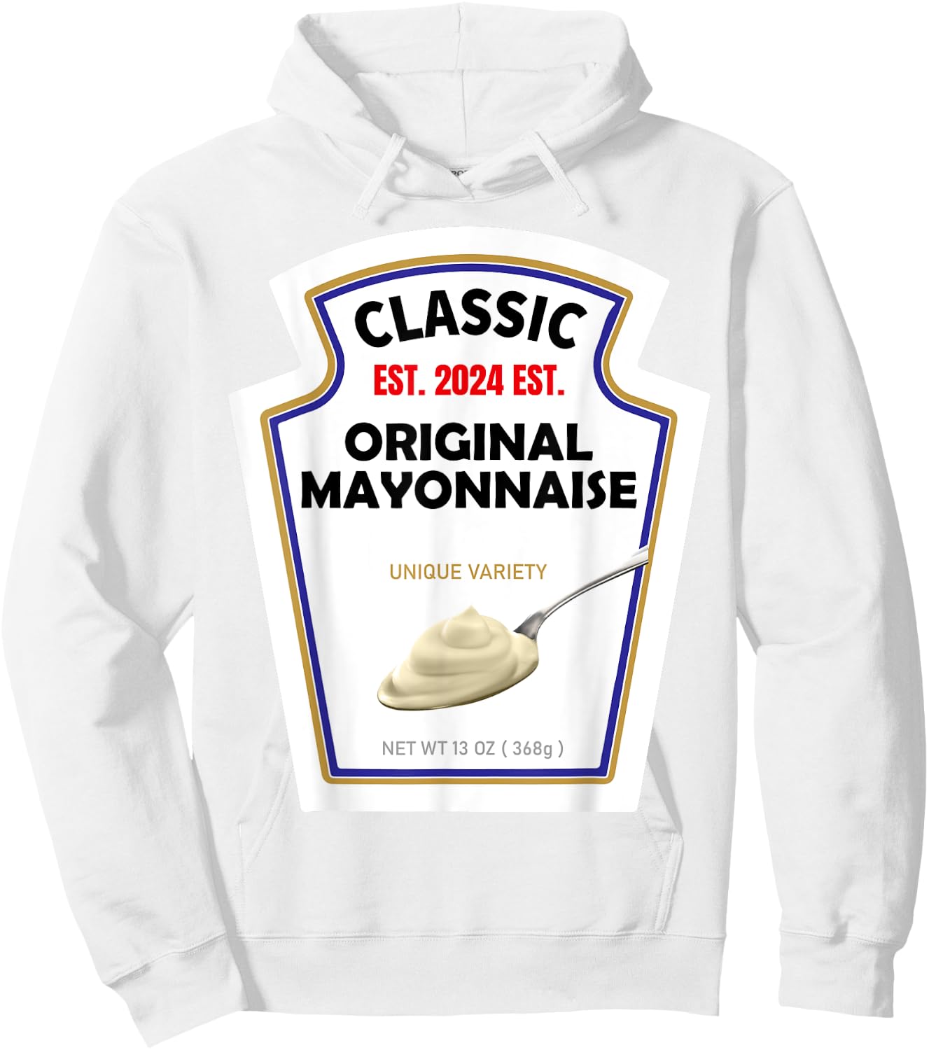 White Mayonnaise DIY Halloween Costume Couples & Group Mayo Hoodie - Hoodie | White
