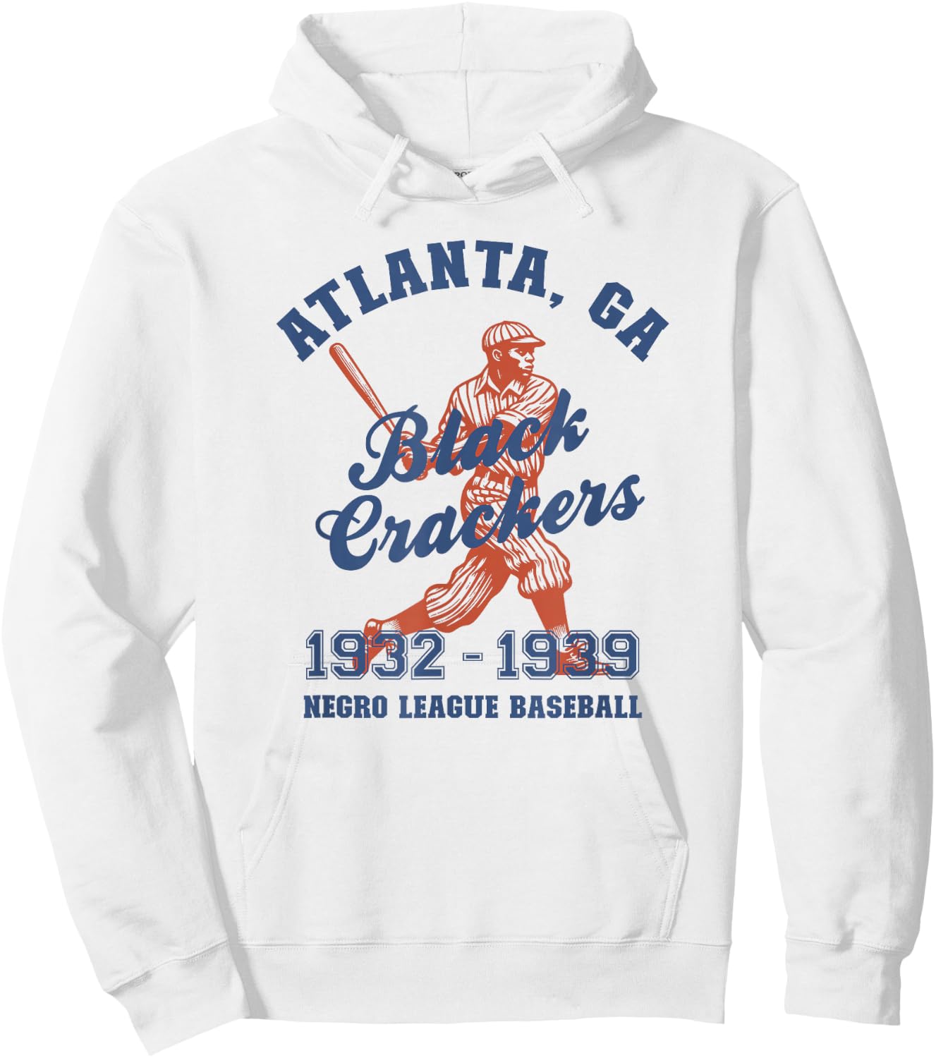 Vintage Negro League Baseball Atlanta Black Crackers Hoodie - Hoodie | White