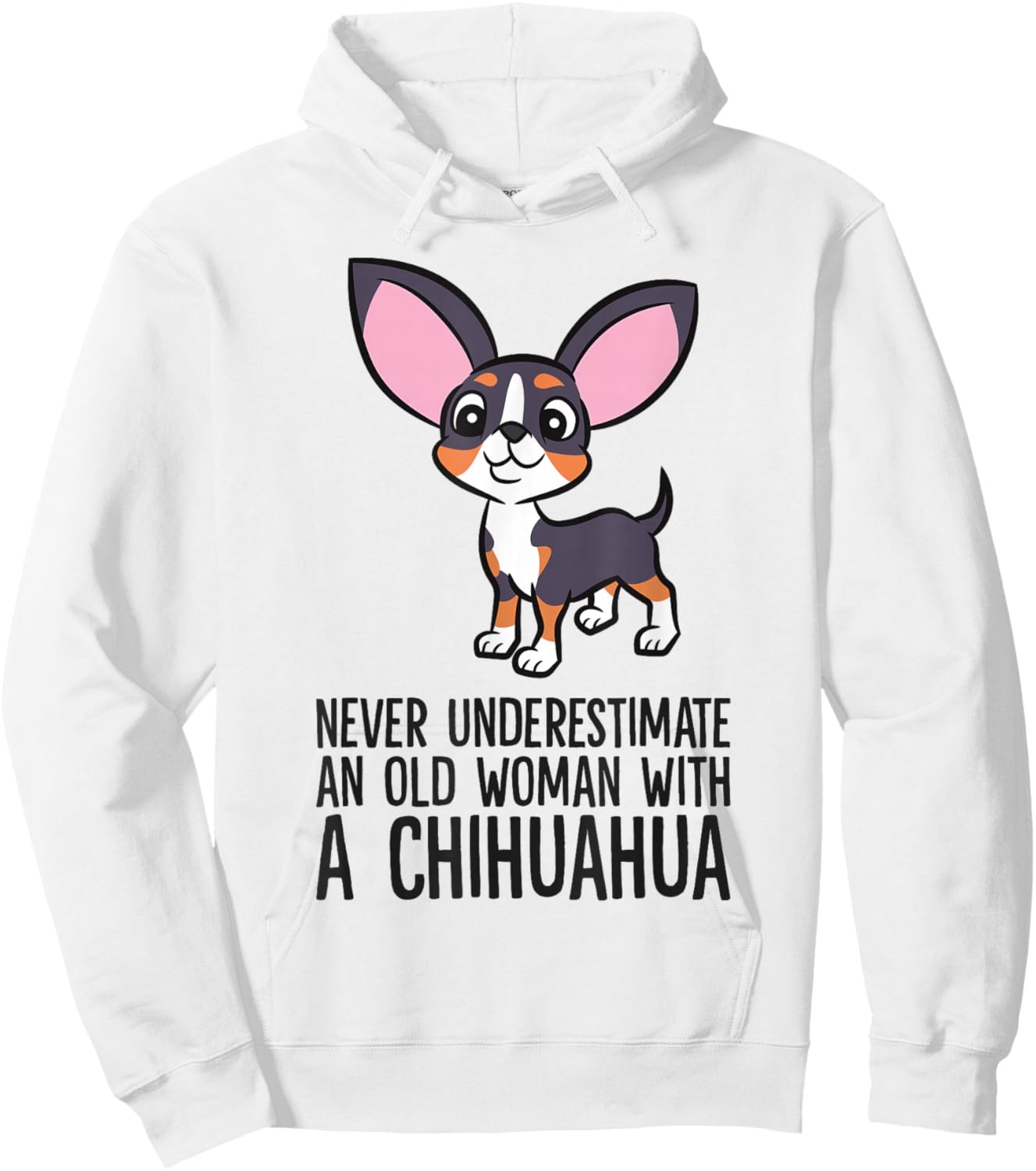 Never Underestimate An Old Woman With A Chihuahua Hoodie - Hoodie | White