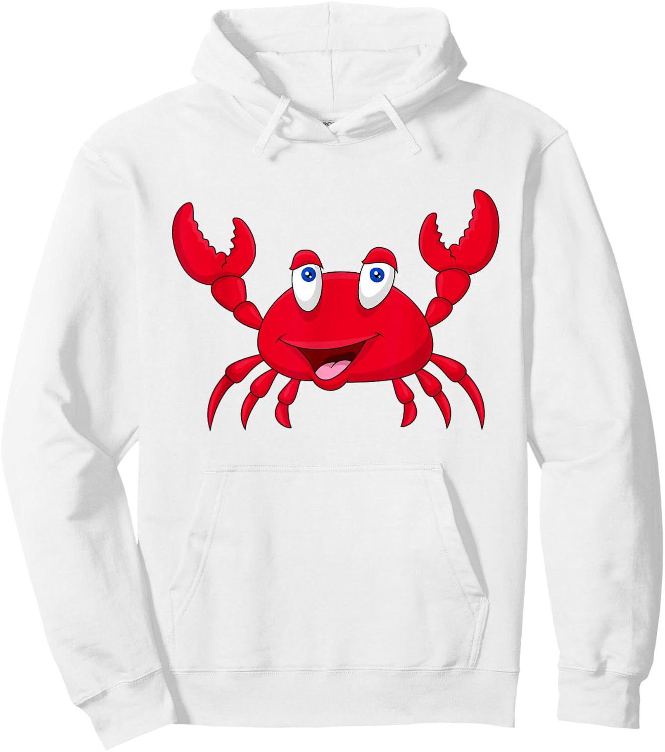 Children's Red Crab Motif Hoodie - Hoodie | White