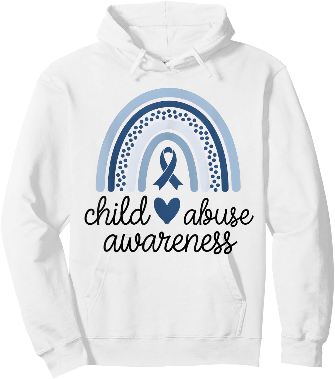 In April Blue Child Abuse Prevention Awareness month Hoodie - Hoodie | White