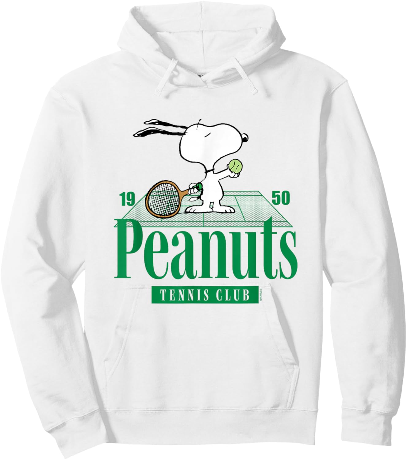 Peanuts - Peanuts Tennis Club , blue Hoodie - Hoodie | White