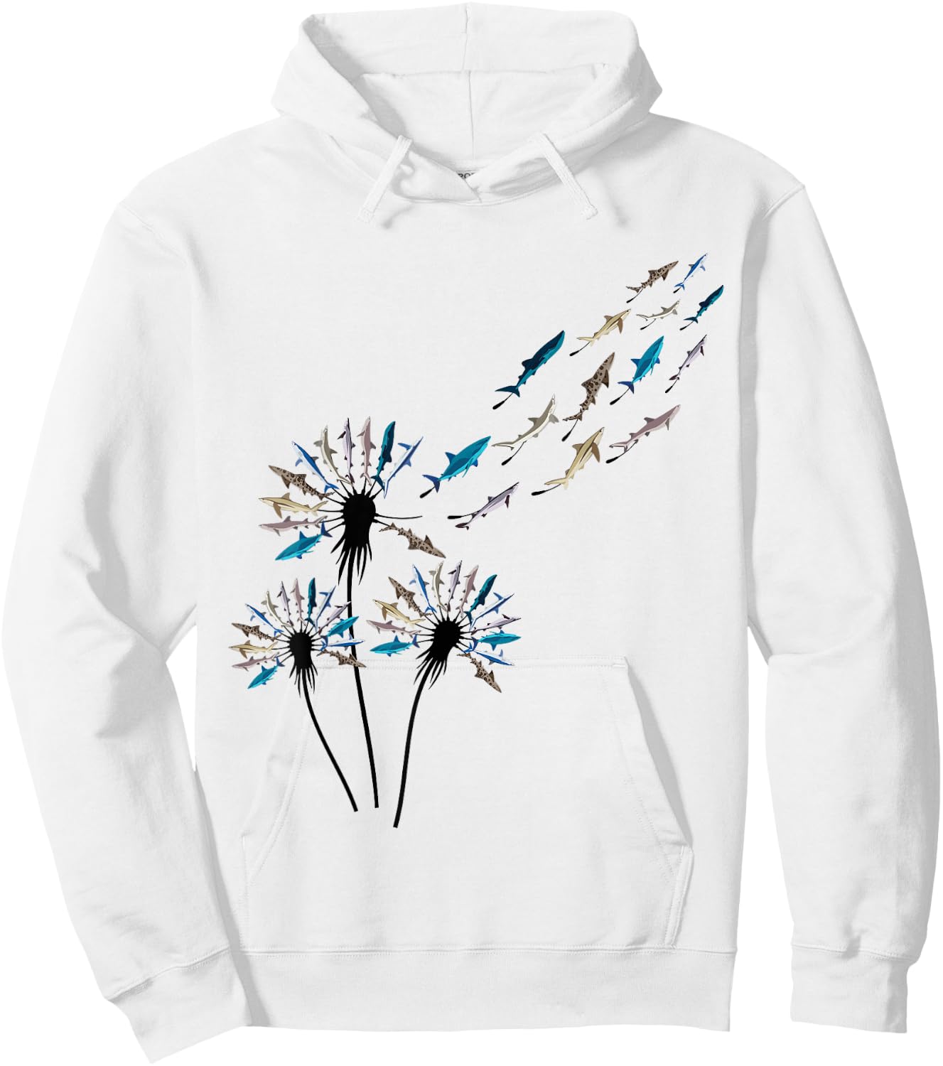 Dandelion Flower Shirt for Shark Lover Hoodie - Hoodie | White