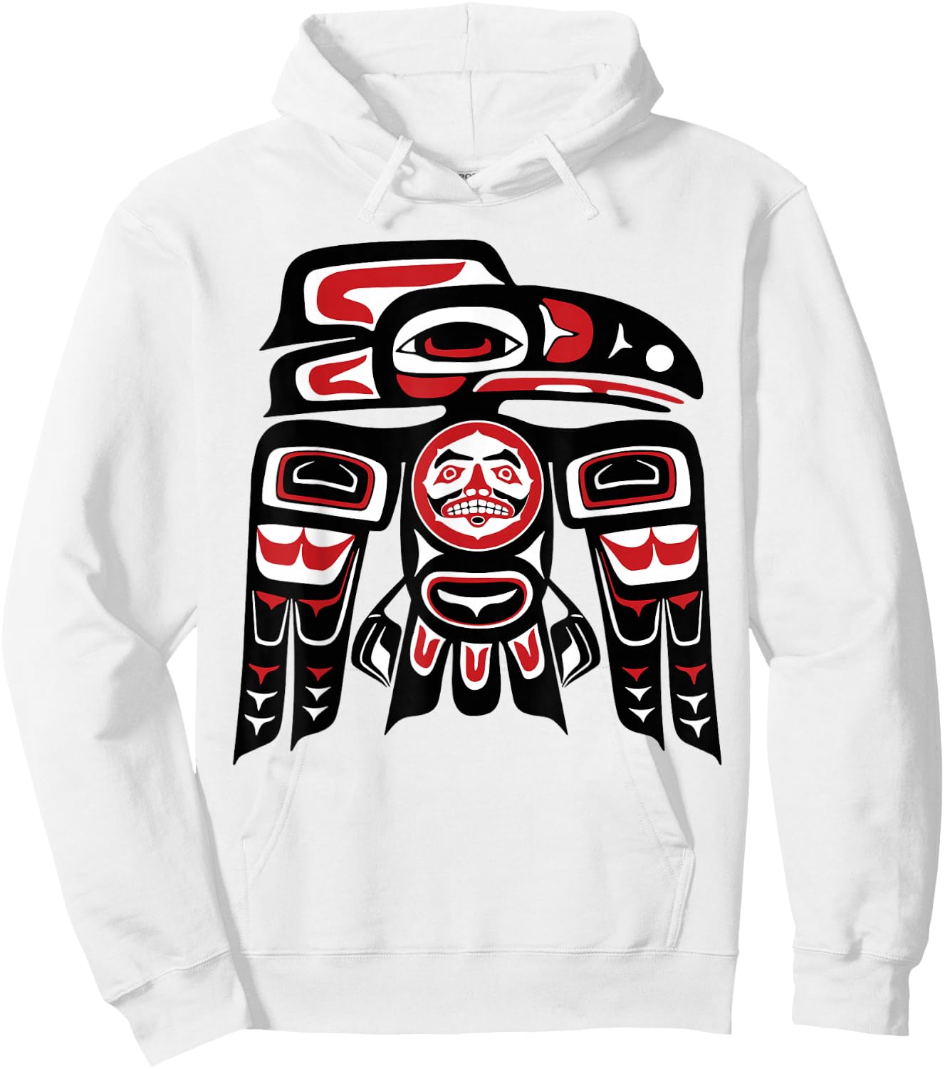 Haida Raven Native American, Raven Tlingit Men Women Hoodie - Hoodie | White