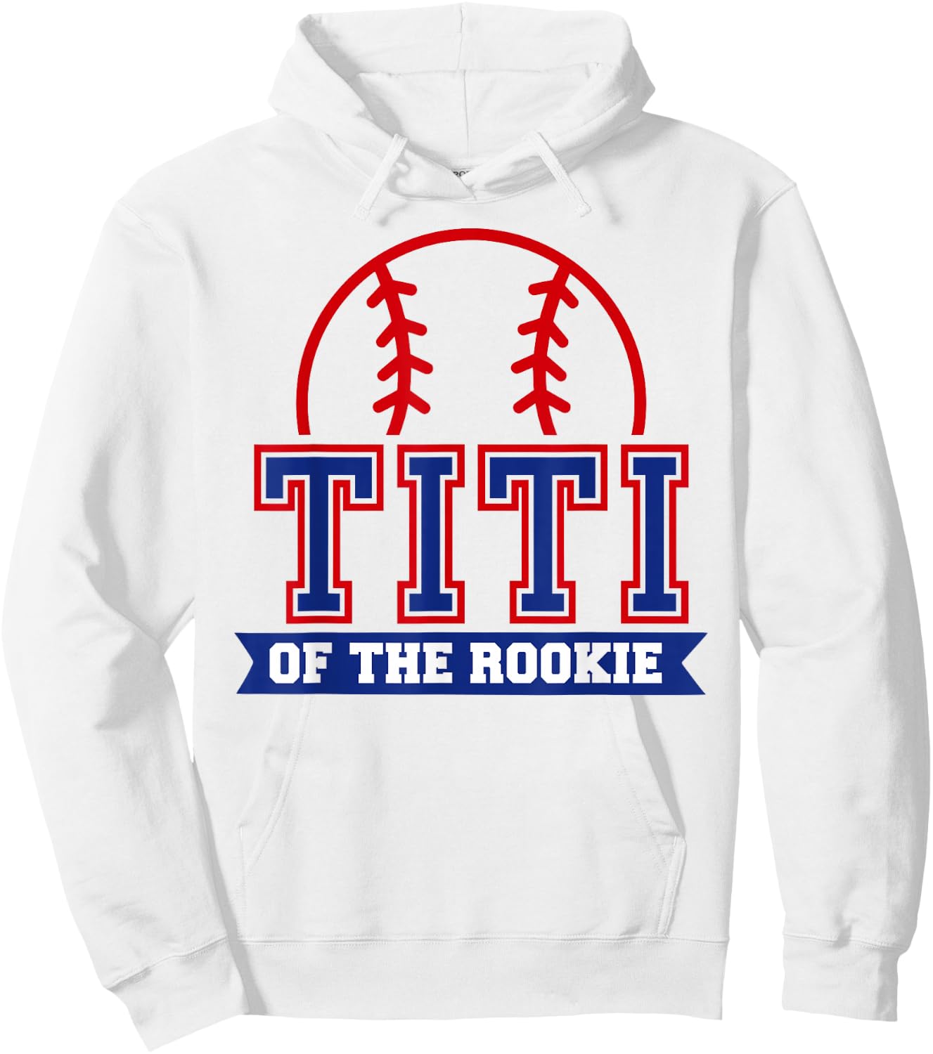 Titi of Rookie 1st Birthday Baseball Theme Matching Party Hoodie - Hoodie | White