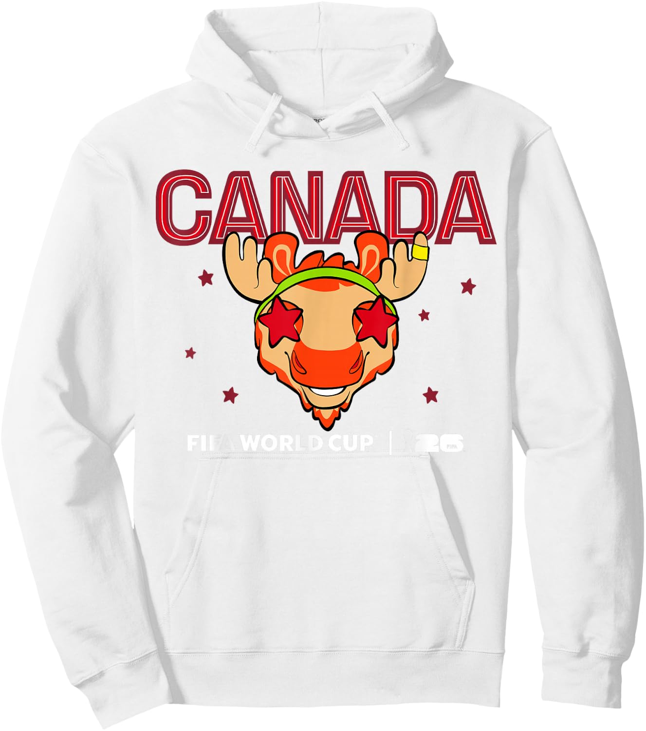 FIFA World CUP26 Canada Mascotte Stars Hoodie - Hoodie | White