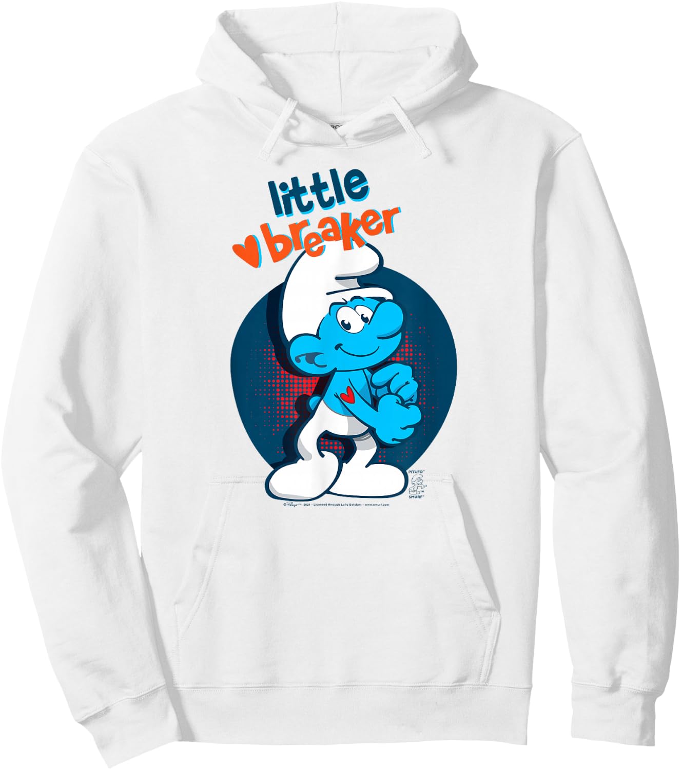 The Smurfs Hefty Smurf Little Heart Breaker Hoodie - Hoodie | White