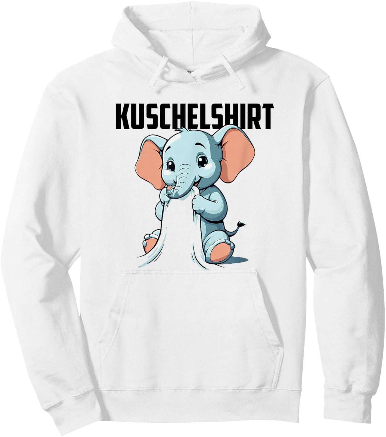 Cuddly Shirt Elephant Pyjamas Nightdress Elephant , White Hoodie - Hoodie | White