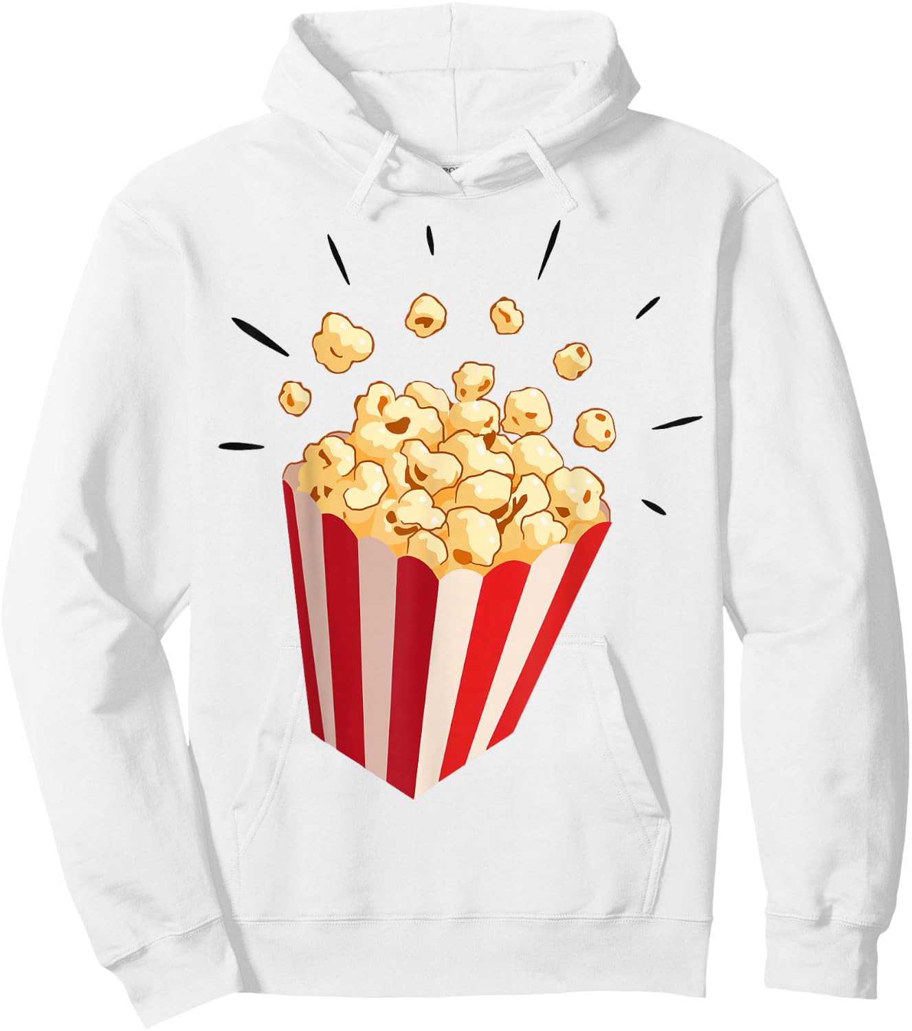 Retro Popcorn Costume for Carnival Fancy Dress , White Hoodie - Hoodie | White