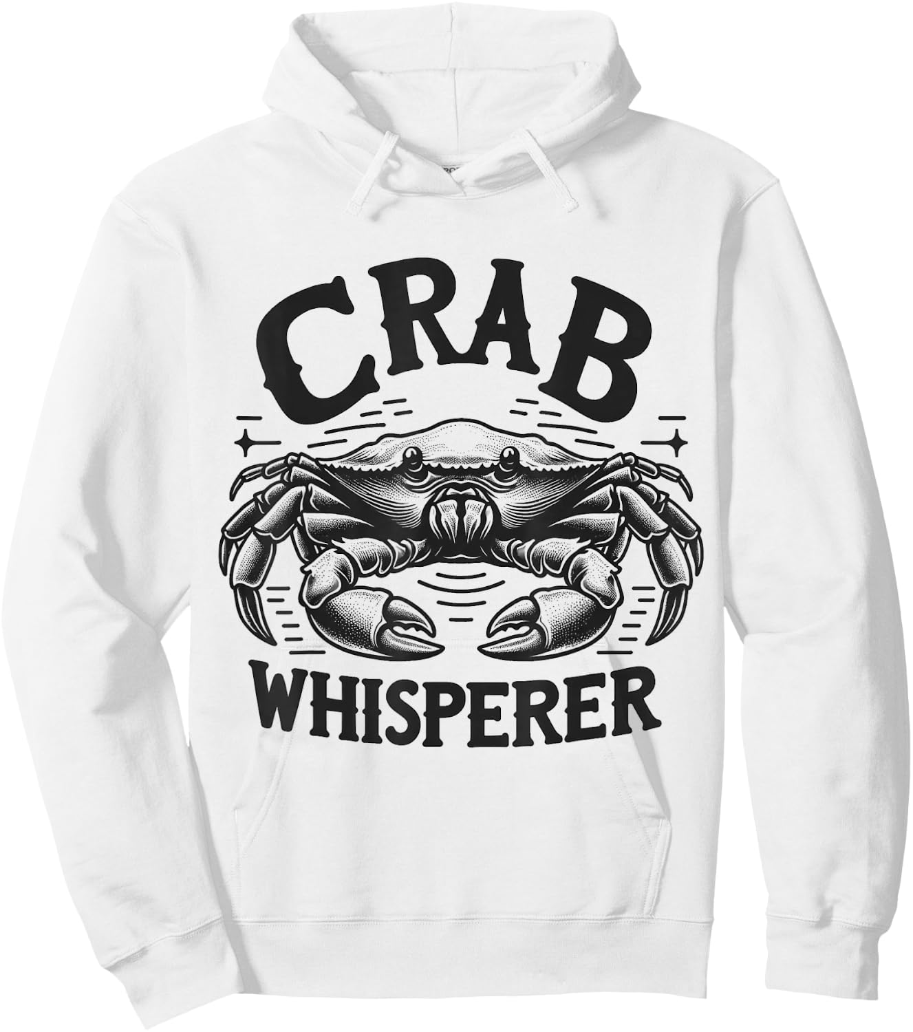 Crab Whisperer Vintage - Classic Crabbing & Fishing Hoodie - Hoodie | White
