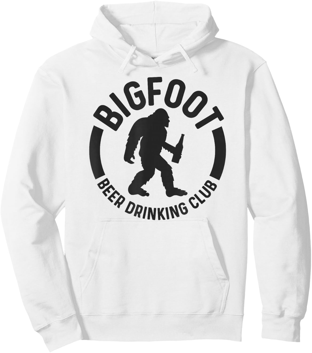 Bigfoot Beer Drinking Club Funny Sasquatch Believer Camping Hoodie - Hoodie | White