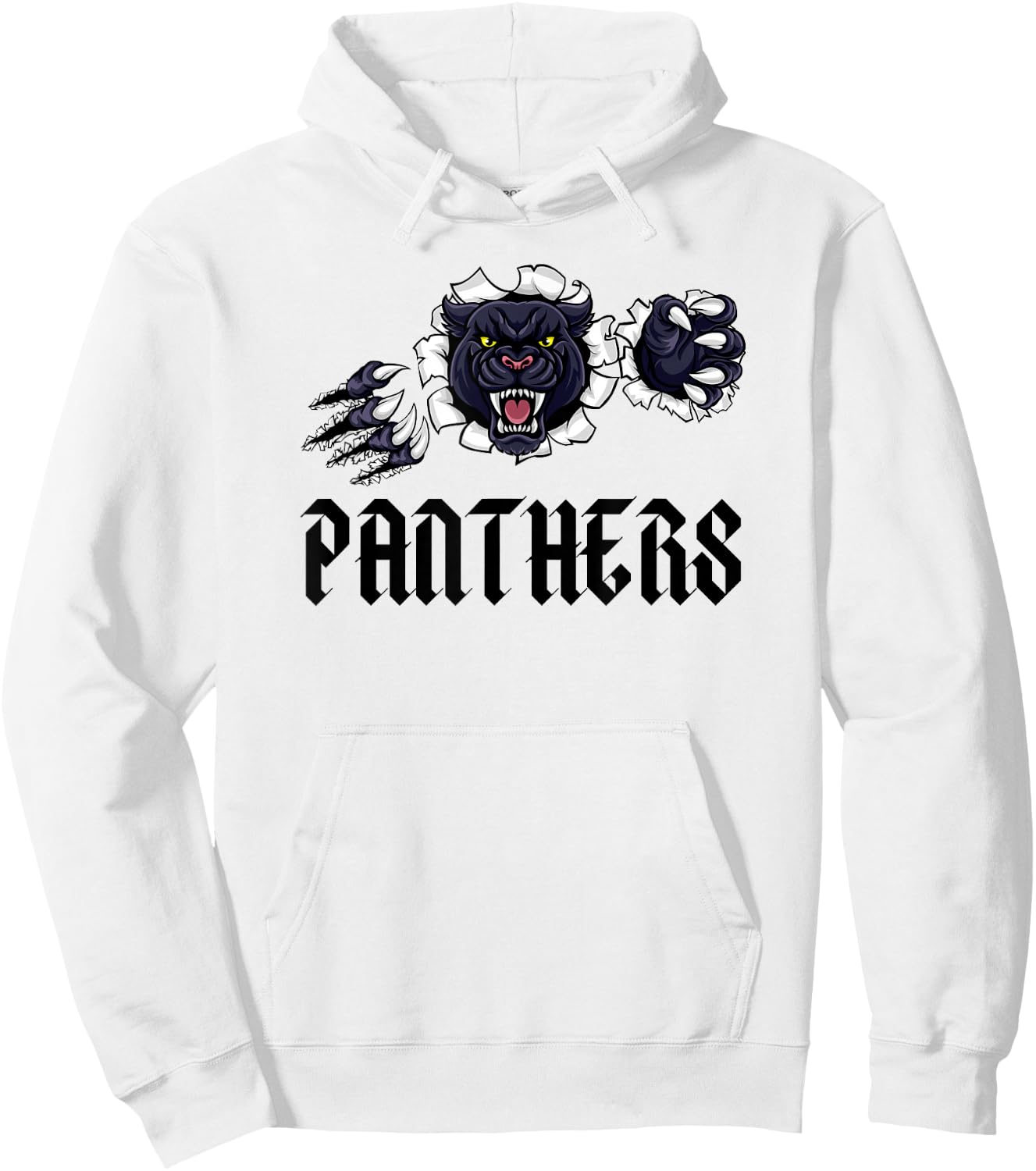 Panther Pride Black Text High School Spirit Fan Wear Hoodie - Hoodie | White