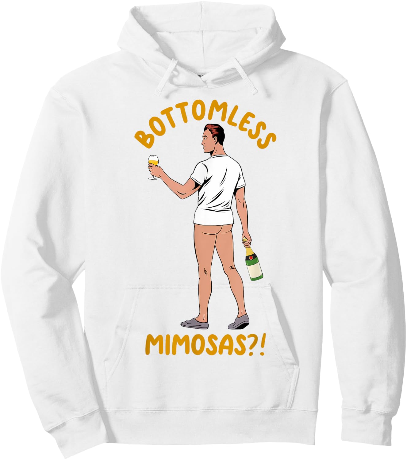 Mimosa Lover Cocktail Drinking Sarcasm Bottomless Mimosa Hoodie - Hoodie | White