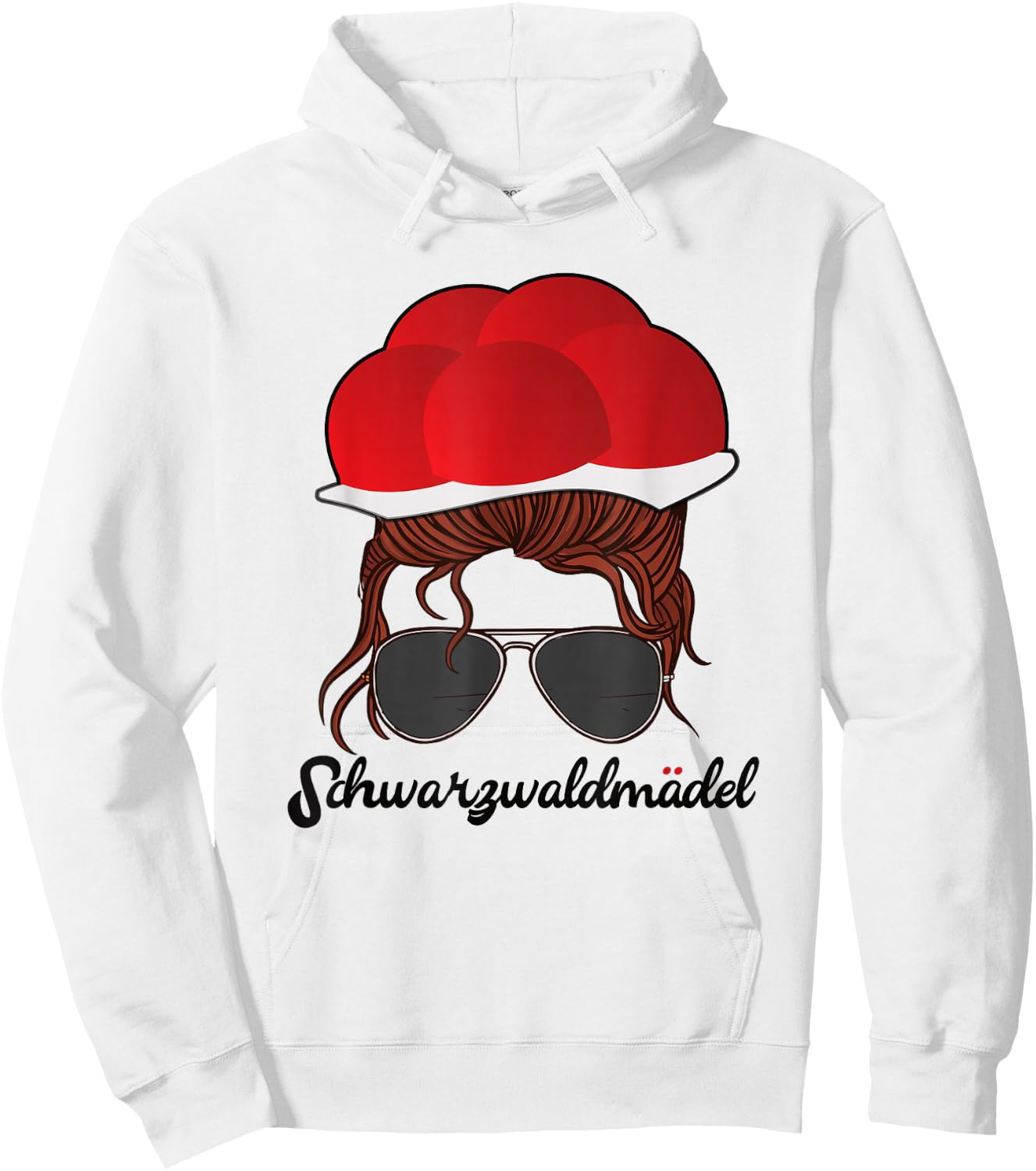 Schwarzwälder Schwarzwaldmädel Bollenhut Damen Hoodie - Hoodie | White