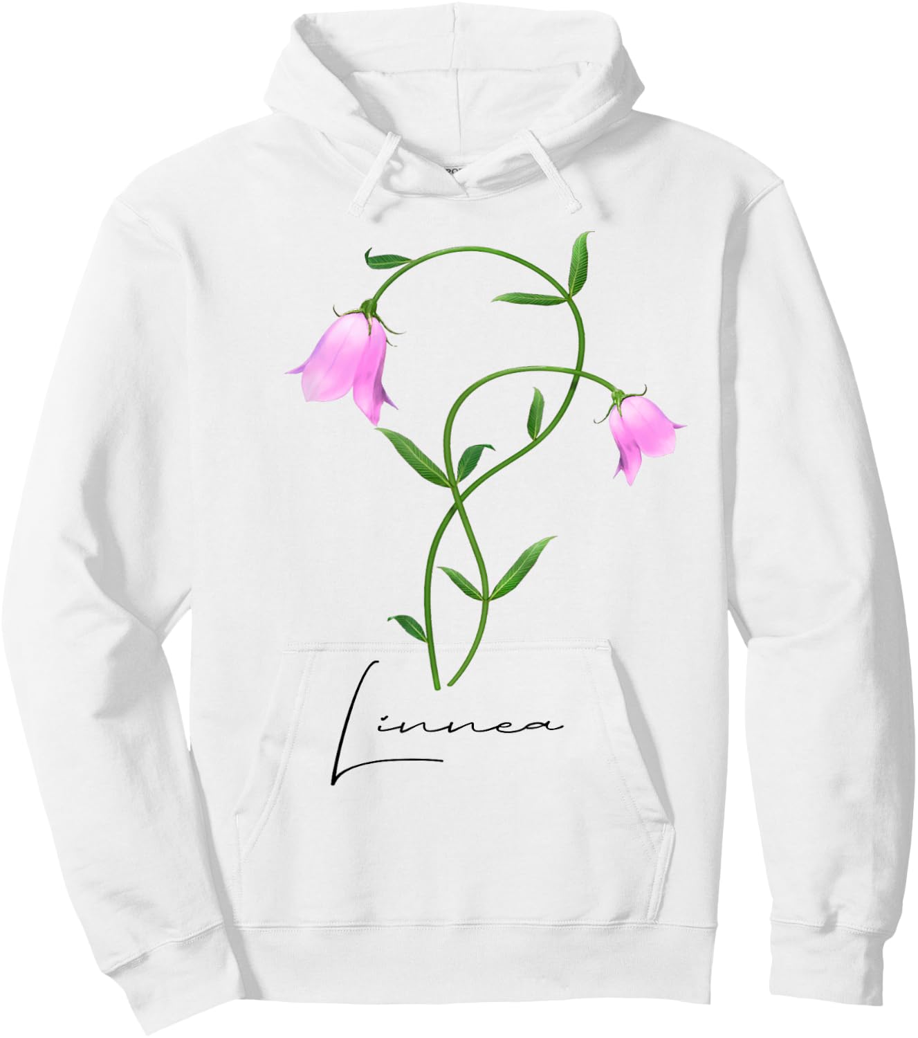 Linnea Flower Twinflower Wildflower Wild Flower Pink Flowers Hoodie - Hoodie | White