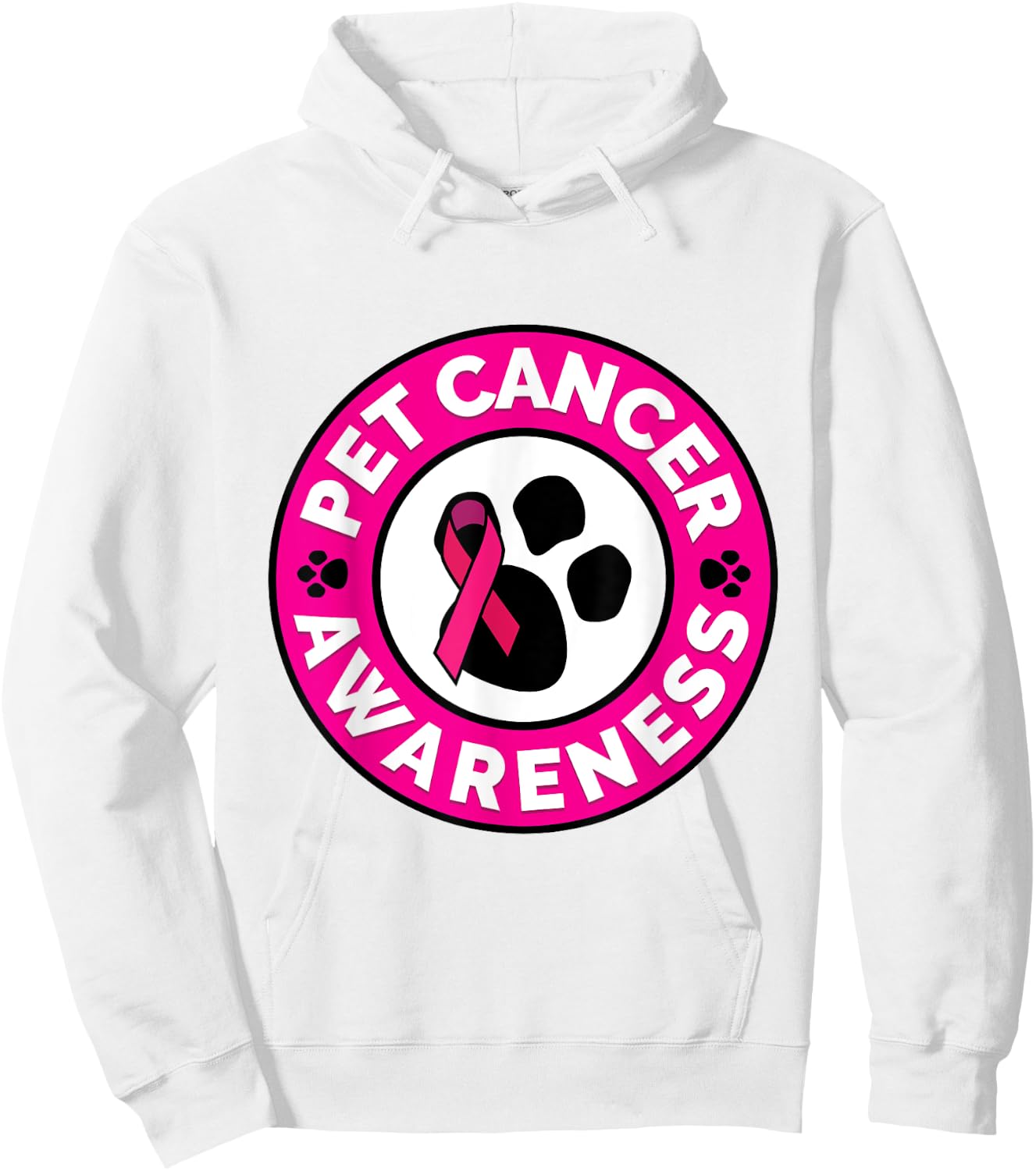 Pet Cancer Awareness T Shirt Canine Dog Cat Cancer Women Girls Kids Hoodie - Hoodie | White