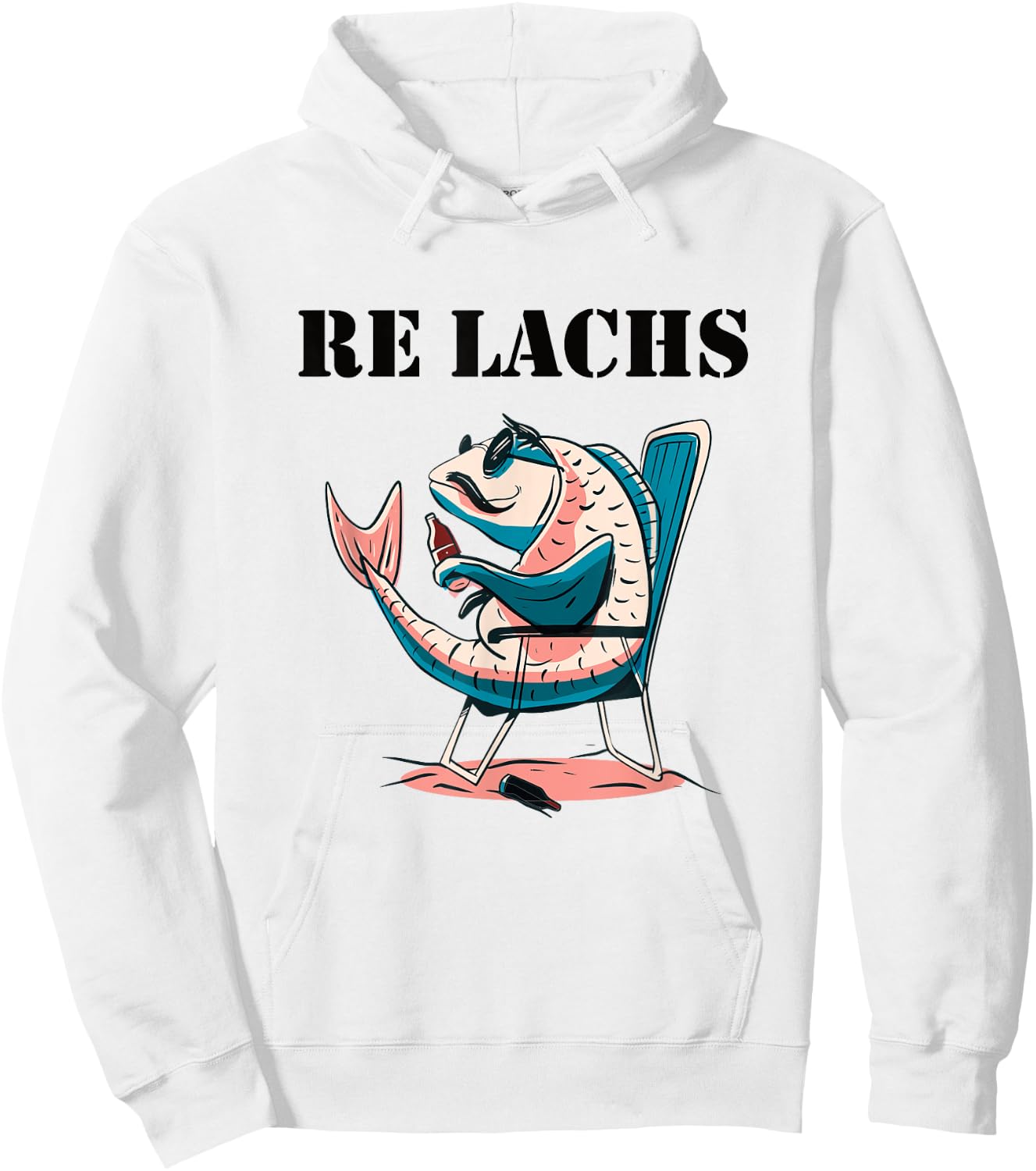 Re Salmon Funny Fisherman Saying for Hobby Fishermen and Angler Hoodie - Hoodie | White