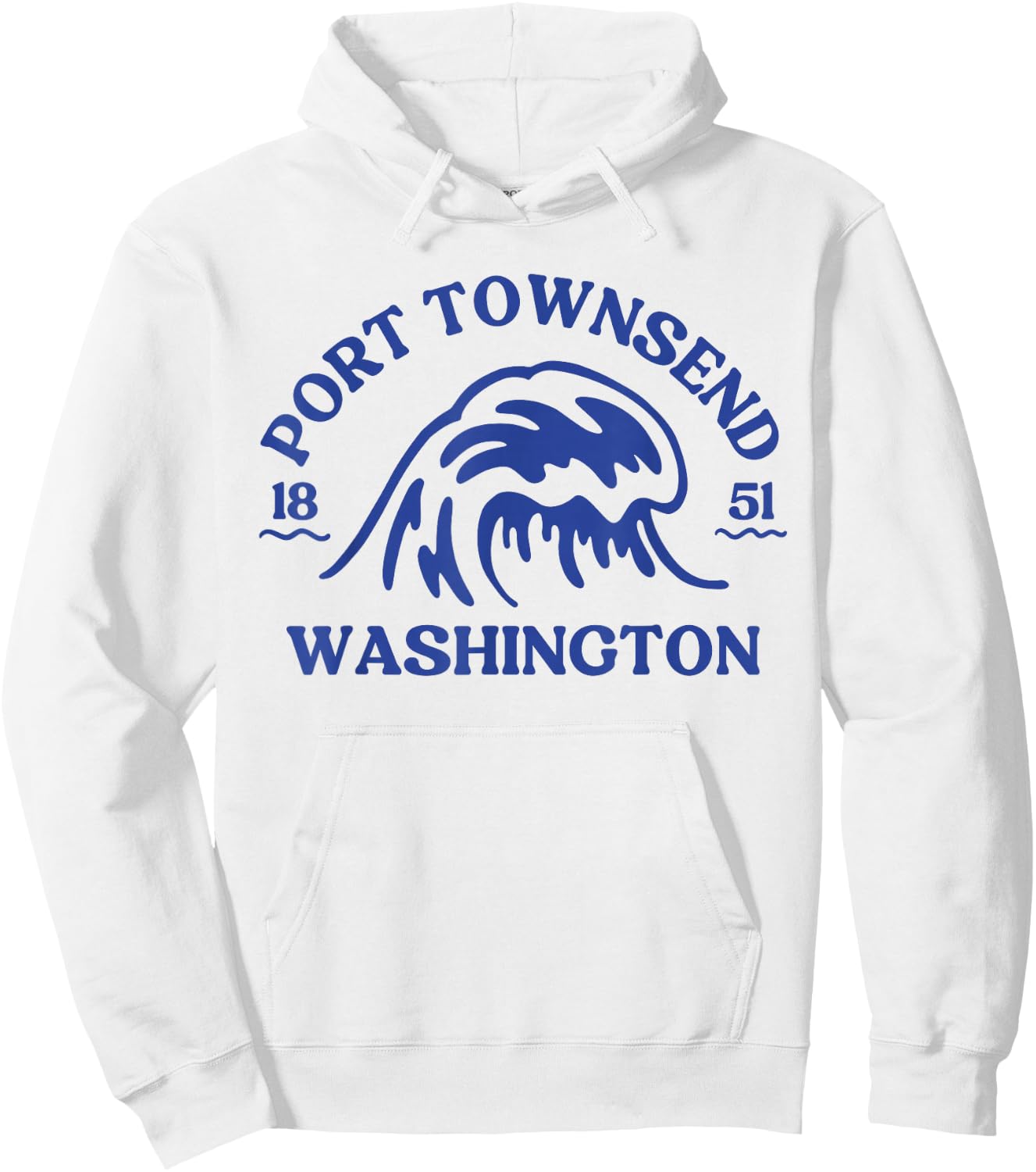 Port Townsend Washington Wave, Port Townsend Hoodie - Hoodie | White