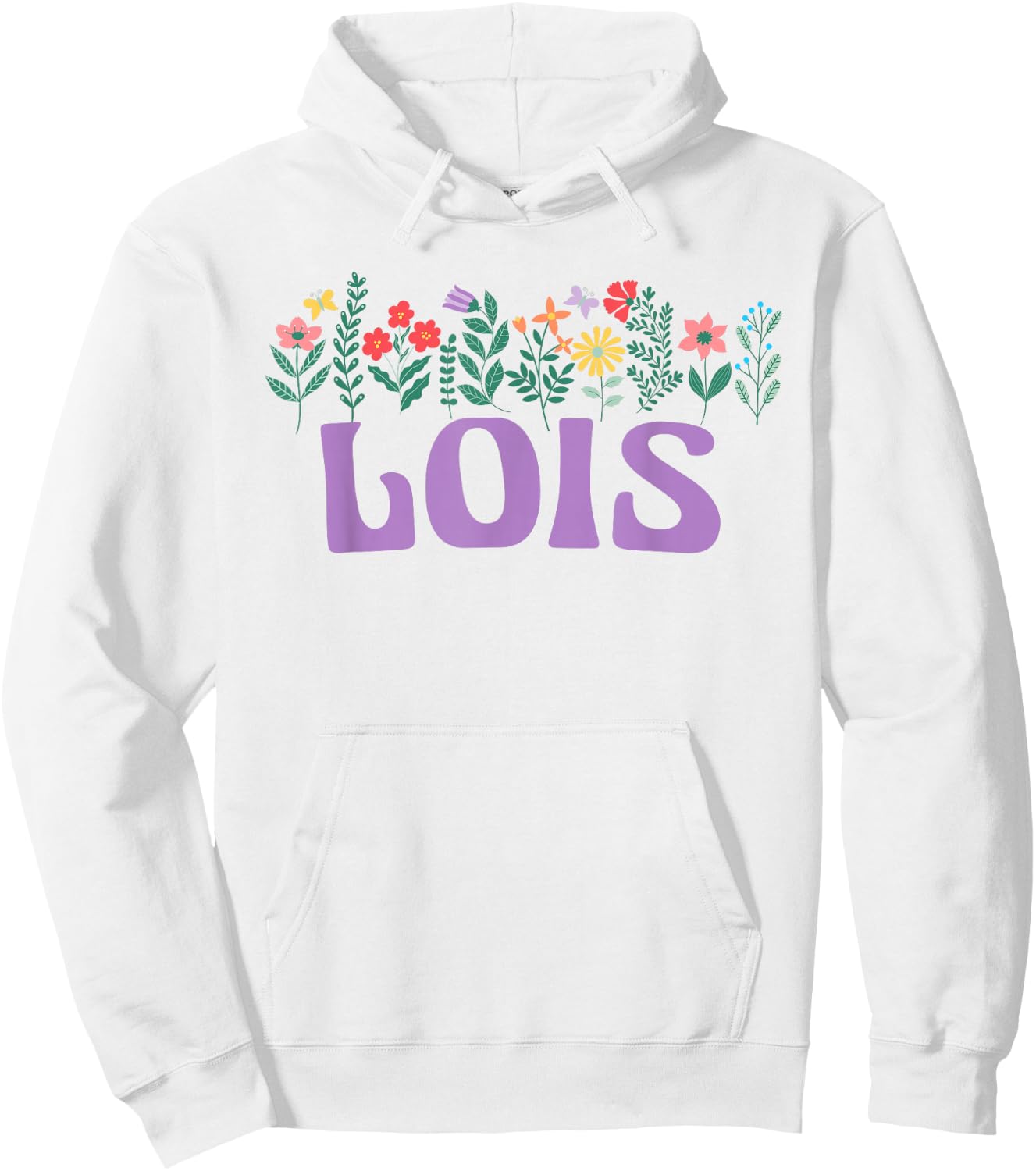 Wildflower Floral LOIS Name Mother's Day Women's Hoodie - Hoodie | White