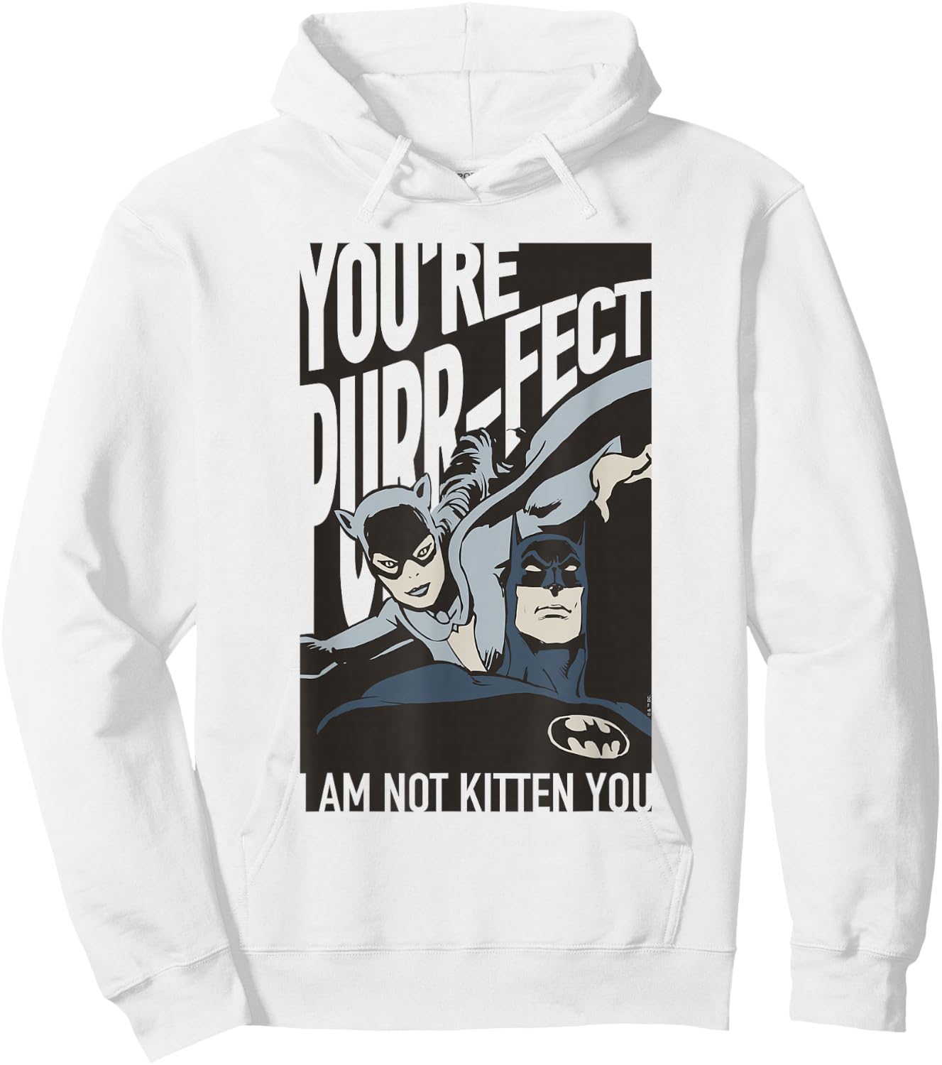 Batman Valentine's Day Catwoman You're Purrfect Hoodie - Hoodie | White