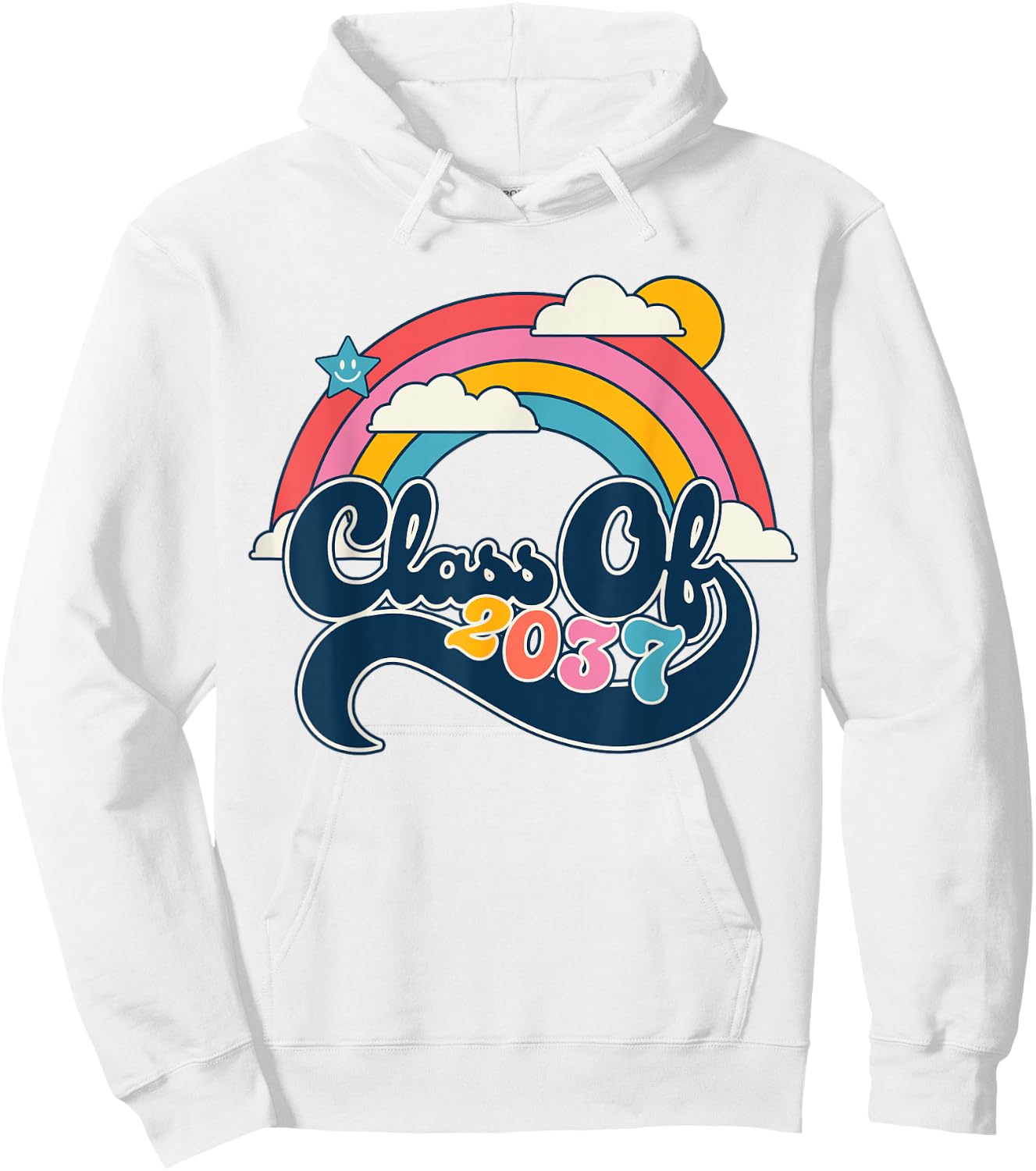 Class Of 2037 Rainbow Girls Kindergarten First Day Of School Hoodie - Hoodie | White