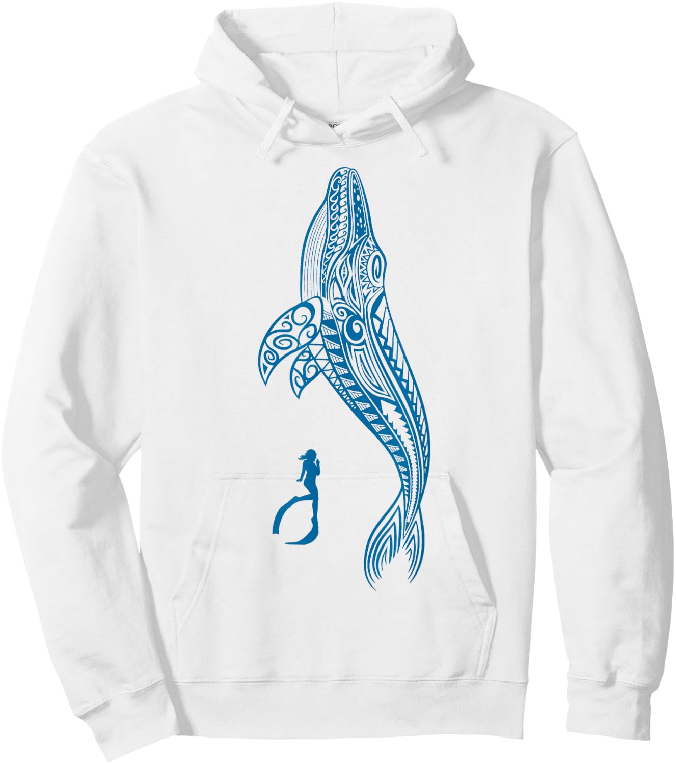 Hawaii Tribal Style Humpback Whale for Hawaiian beach lover Women Kids Hoodie - Hoodie | White
