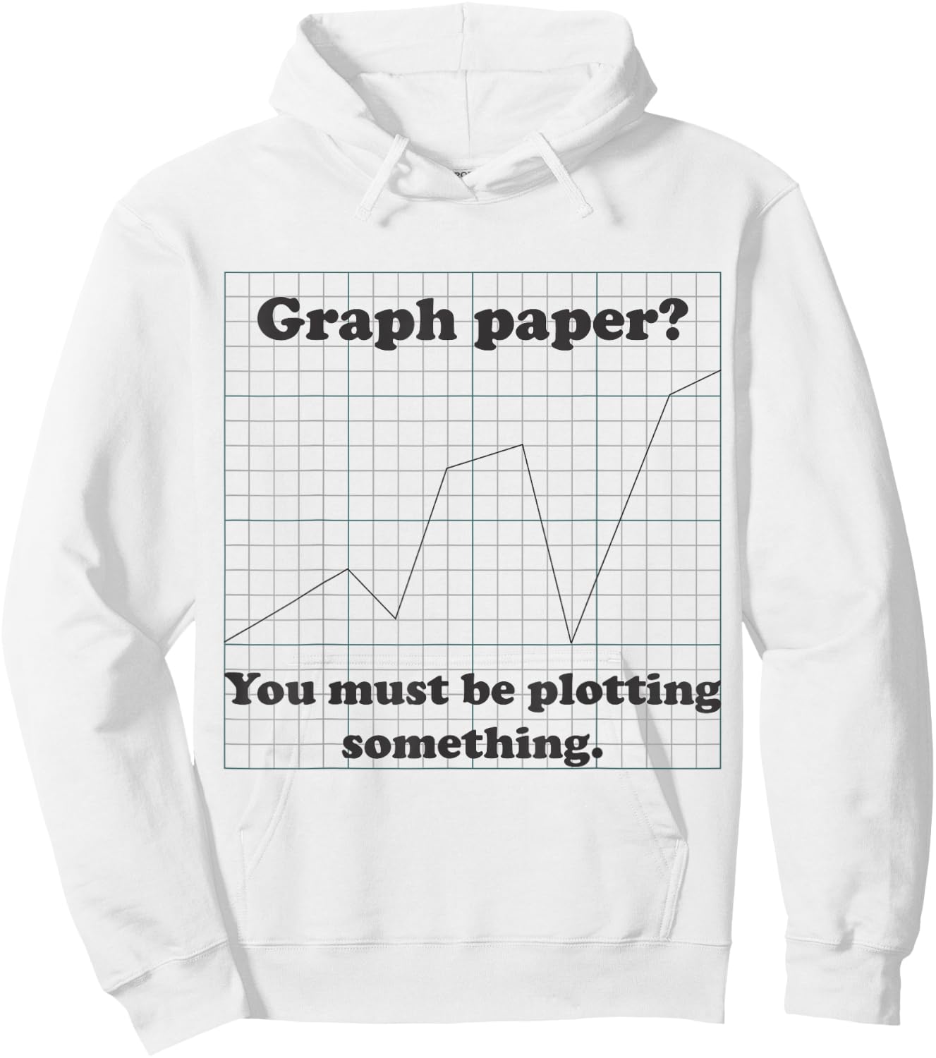 Graph Paper? Very Punny, Funny Math Pun Hoodie - Hoodie | White