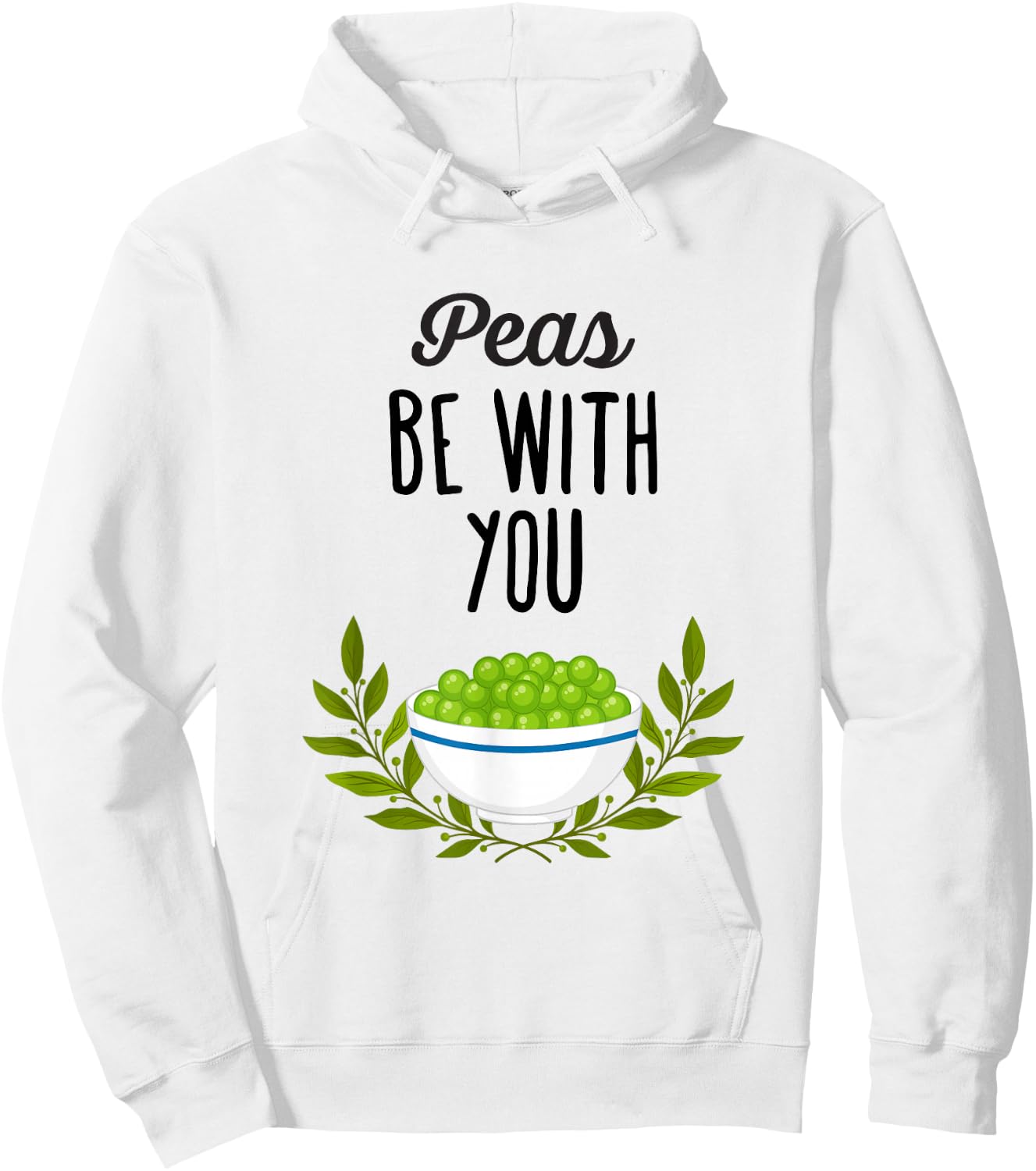 Peas be with you - Funny Thanksgiving Pun Hoodie - Hoodie | White