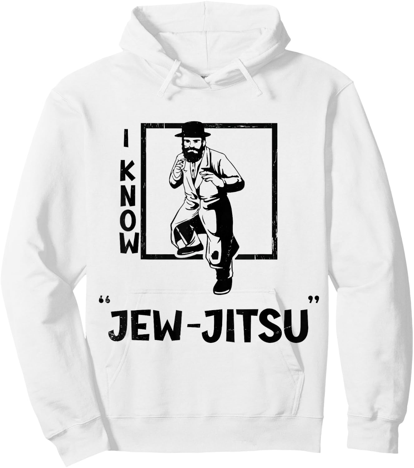 I know the Jewjitsu I know the Jewjitsu Funny Jiu Jitsu Jewish MMA Hoodie - Hoodie | White
