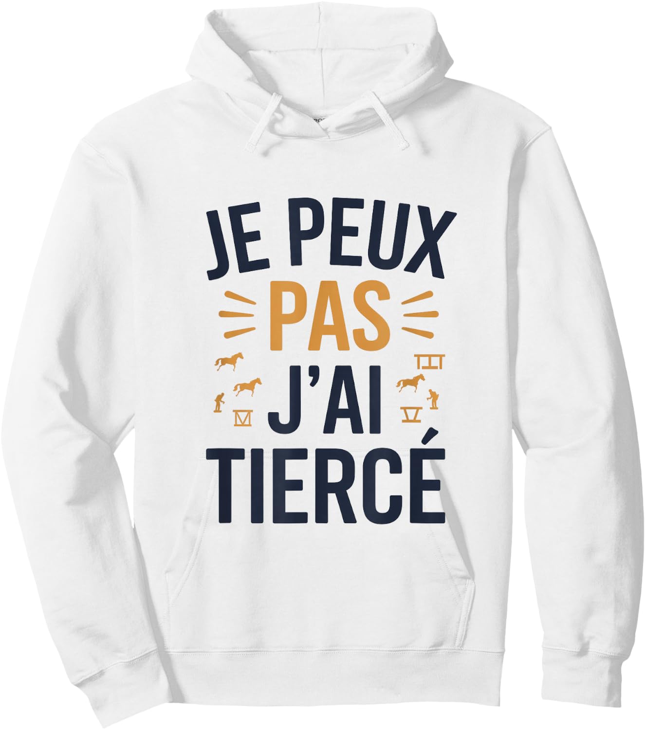 Je peux pas j'ai Tiercé , white, S Hoodie - Hoodie | White