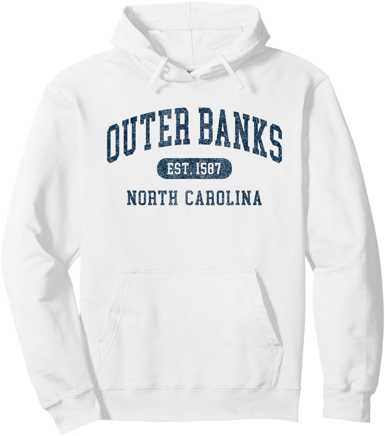 Vintage Outer Banks Est 1587 OBX North Carolina NC Retro Hoodie - Hoodie | White