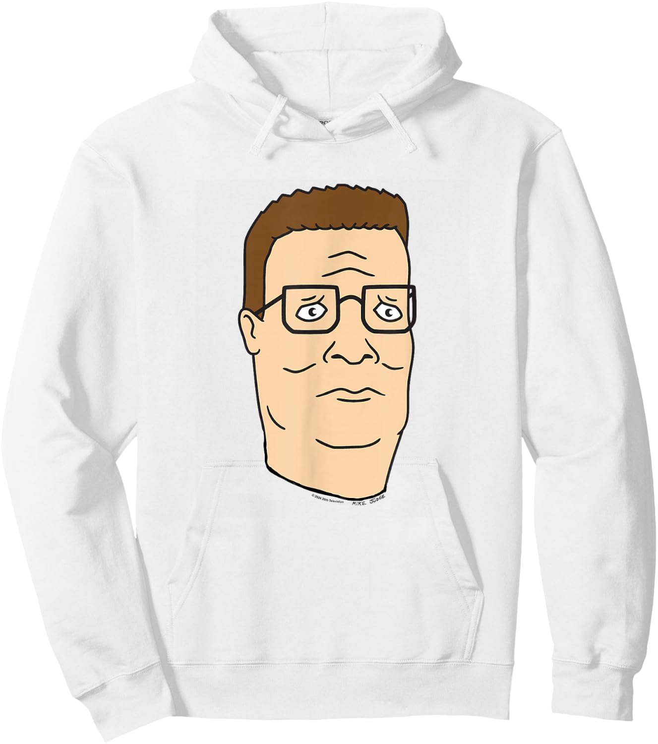 King Of The Hill Hank Hill Simple Portrait Hoodie - Hoodie | White