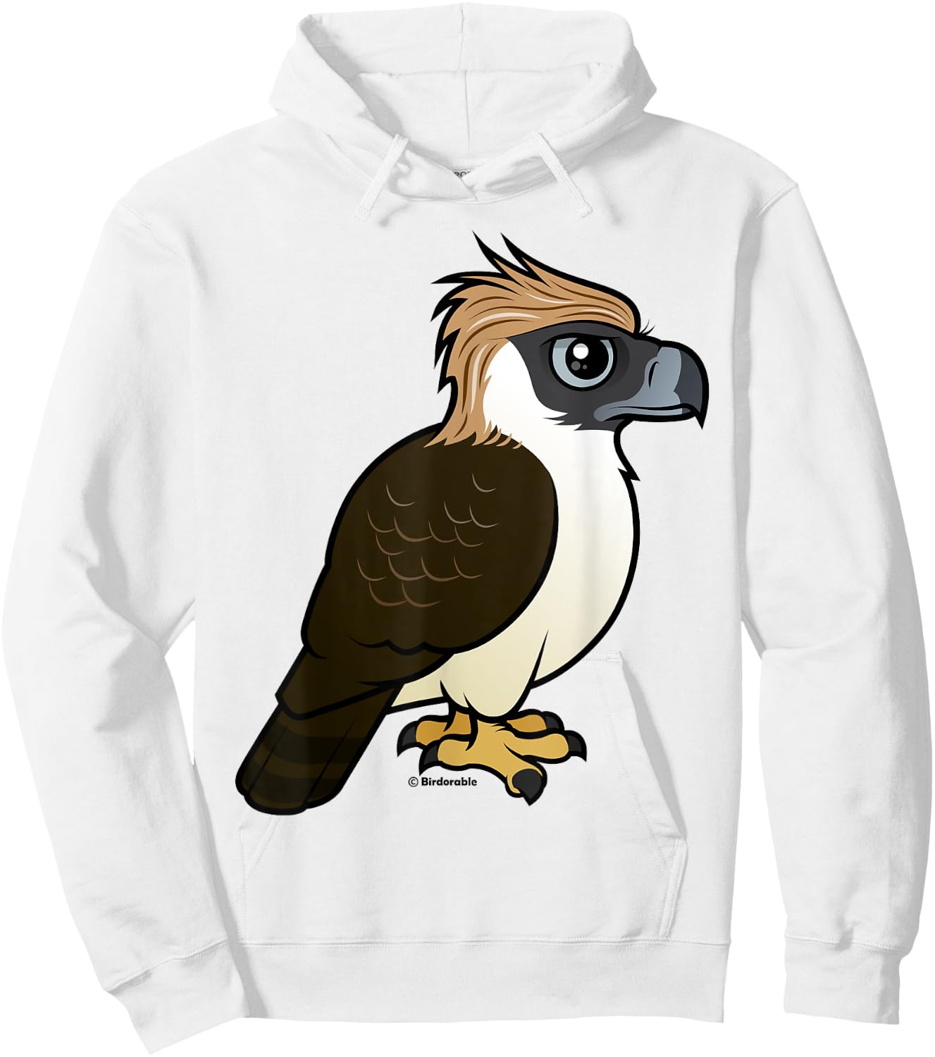 Cute Cartoon Philippine Eagle Birdorable Bird of Prey Raptor Hoodie - Hoodie | White