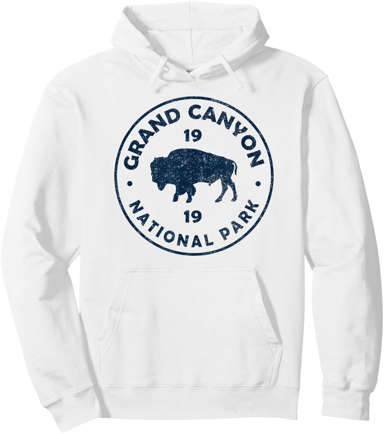 Grand Canyon National Park Arizona Bison Men Souvenir Hoodie - Hoodie | White