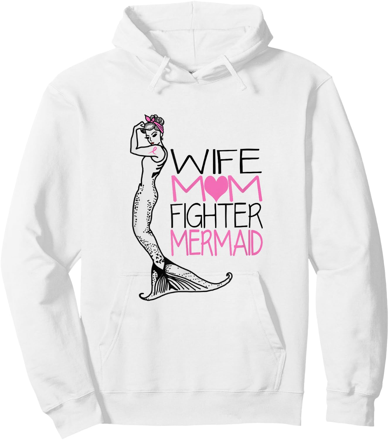 Breast Cancer Shirts Mermaid Shirt Cancer Survivor Gifts Hoodie - Hoodie | White