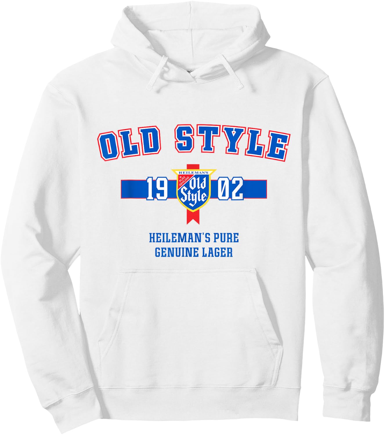Old Style Genuine Lager Beer Ribbon Vintage 1902 Style Hoodie - Hoodie | White