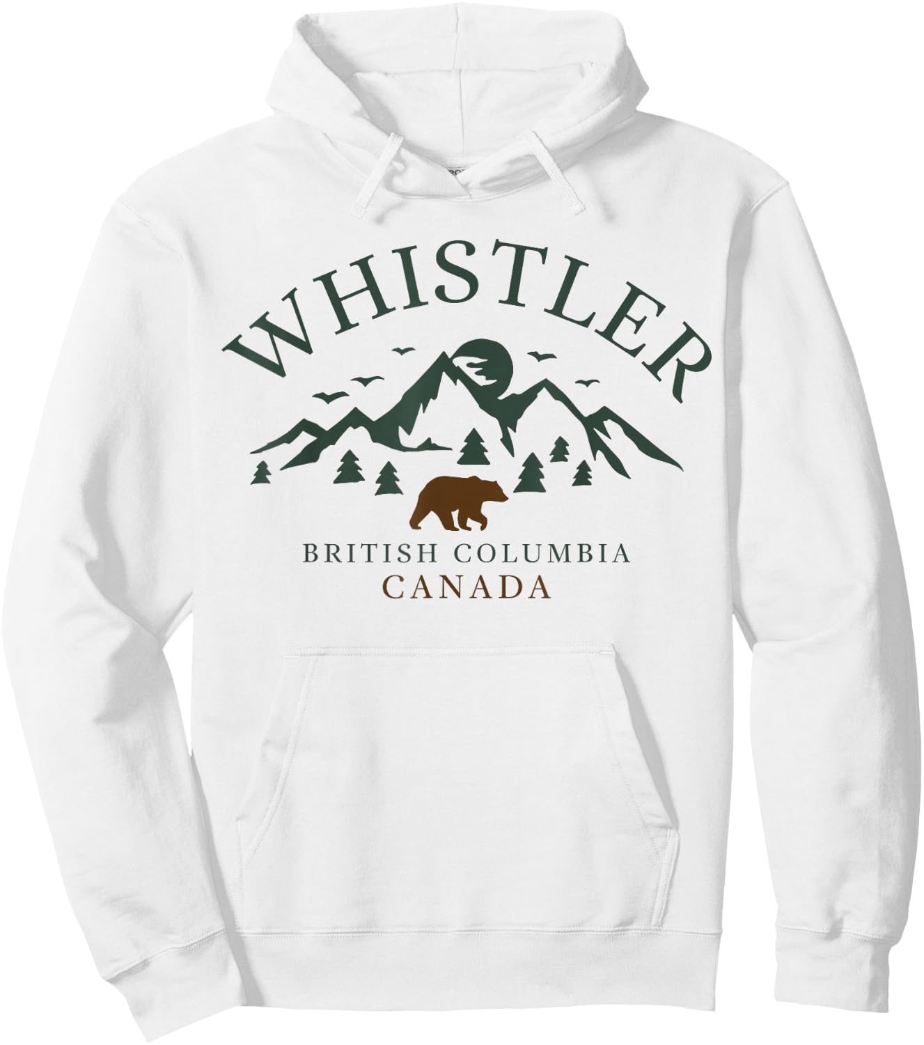 Whistler British Columbia Mountains Hoodie - Hoodie | White