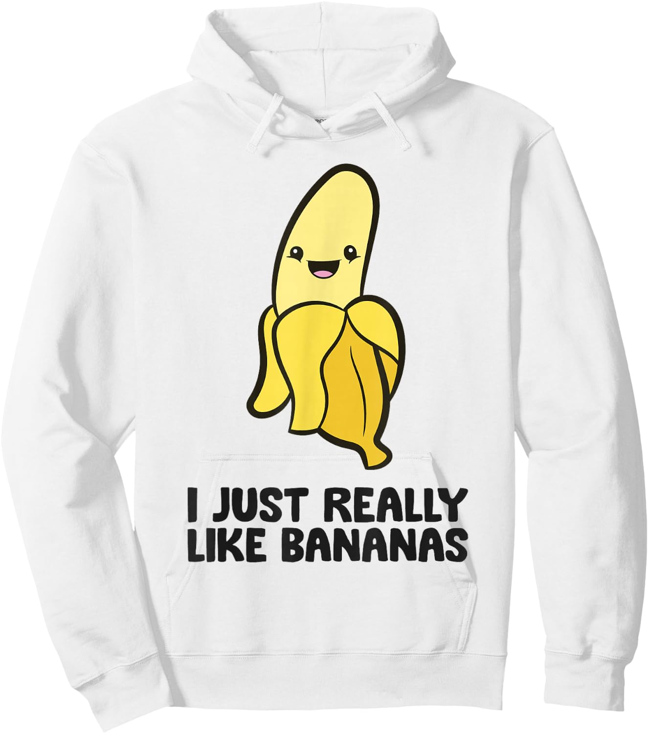 Banana Lover Fruit I Just Really Like Bananas Hoodie - Hoodie | White