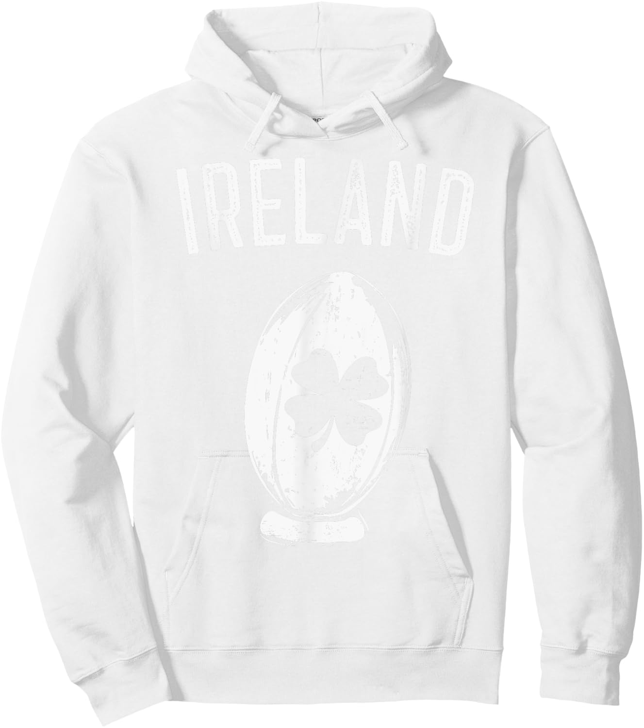 Shamrock Irish Rugby Ball - Irish Clover , Women and Kids , Green, S Hoodie - Hoodie | White